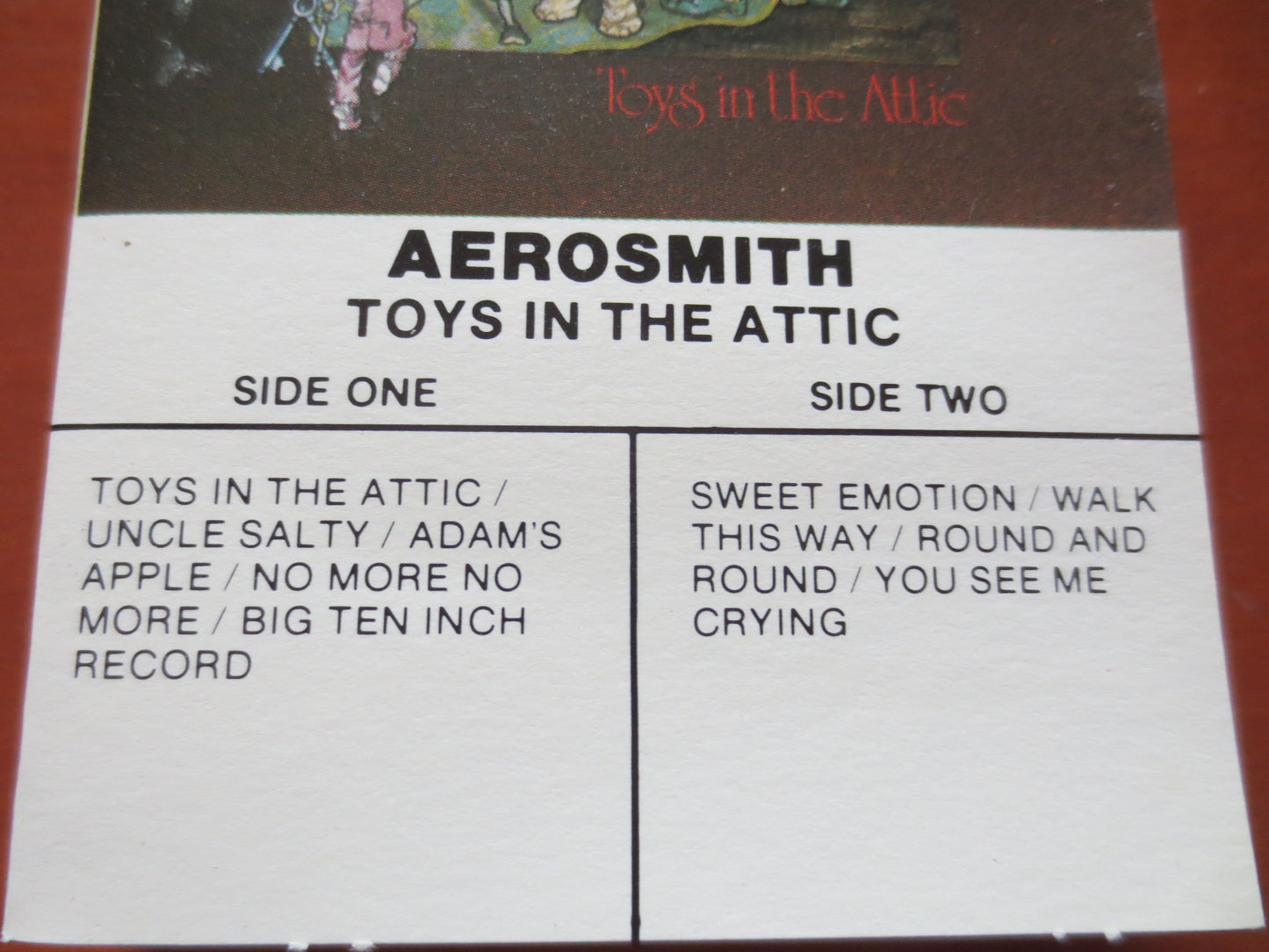 AEROSMITH Tape, TOYS in the Attic, AEROSMITH Album, Aerosmith Music, Aerosmith Song, Tape Cassette, Cassette, 1975 Cassette