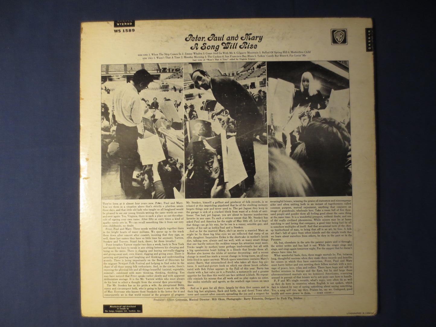 PETER PAUL and MARY, A Song Will Rise, Folk Records, Vintage Vinyl, Records, Vinyl Album, Vinyl Records, Lps, 1965 Records
