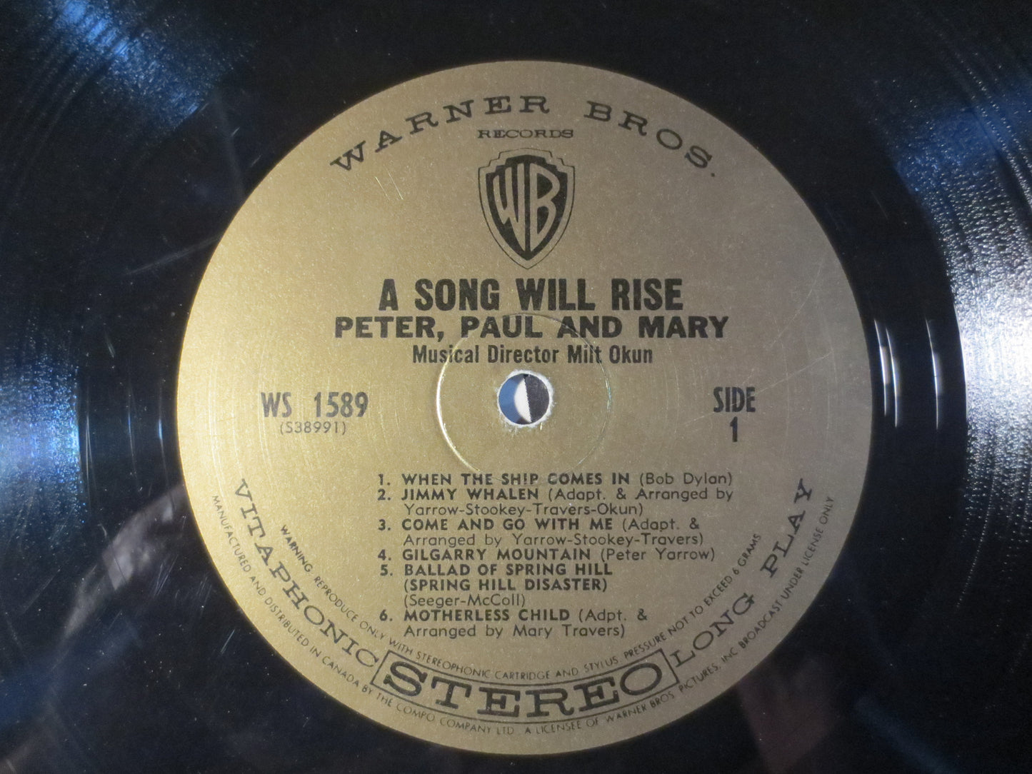 PETER PAUL and MARY, A Song Will Rise, Folk Records, Vintage Vinyl, Records, Vinyl Album, Vinyl Records, Lps, 1965 Records