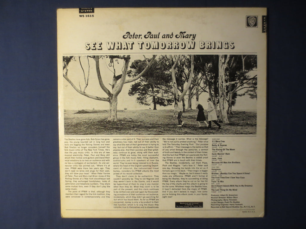 Peter, Paul and Mary – See What Tomorrow Brings (1965) Vinyl LP