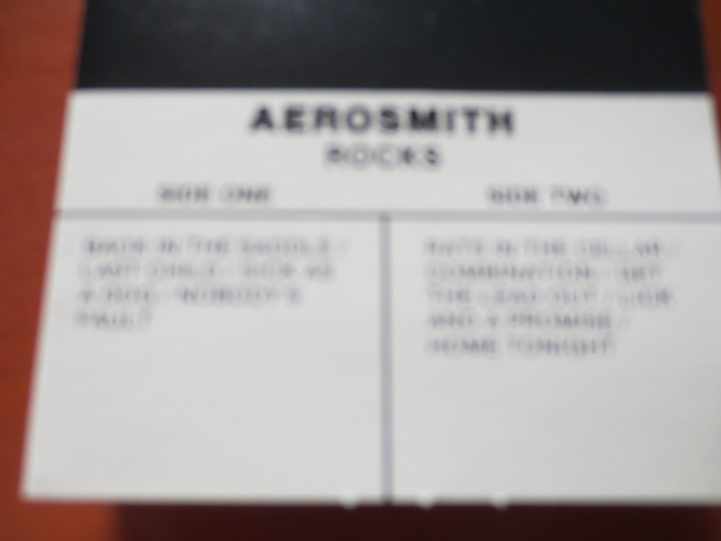 Aerosmith – Rocks (1976) Cassette