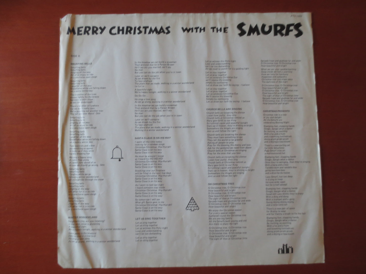 The SMURFS, MERRY CHRISTMAS, Childrens Records, Kids Lps, Vintage Vinyl, Christmas Records, Christmas Albums, 1983 Records