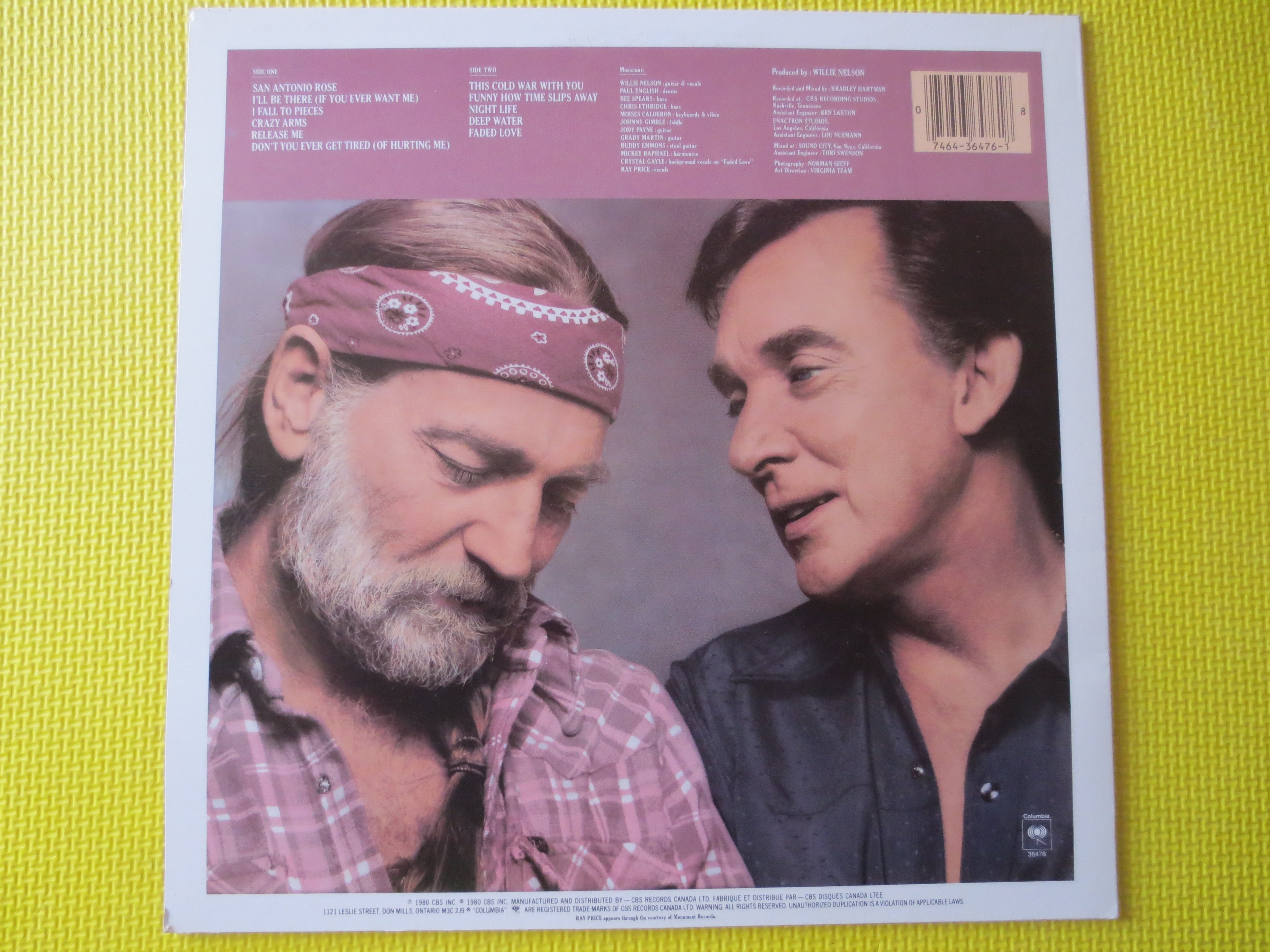 Willie Nelson & Ray Price – San Antonio Rose (1980) Vinyl LP