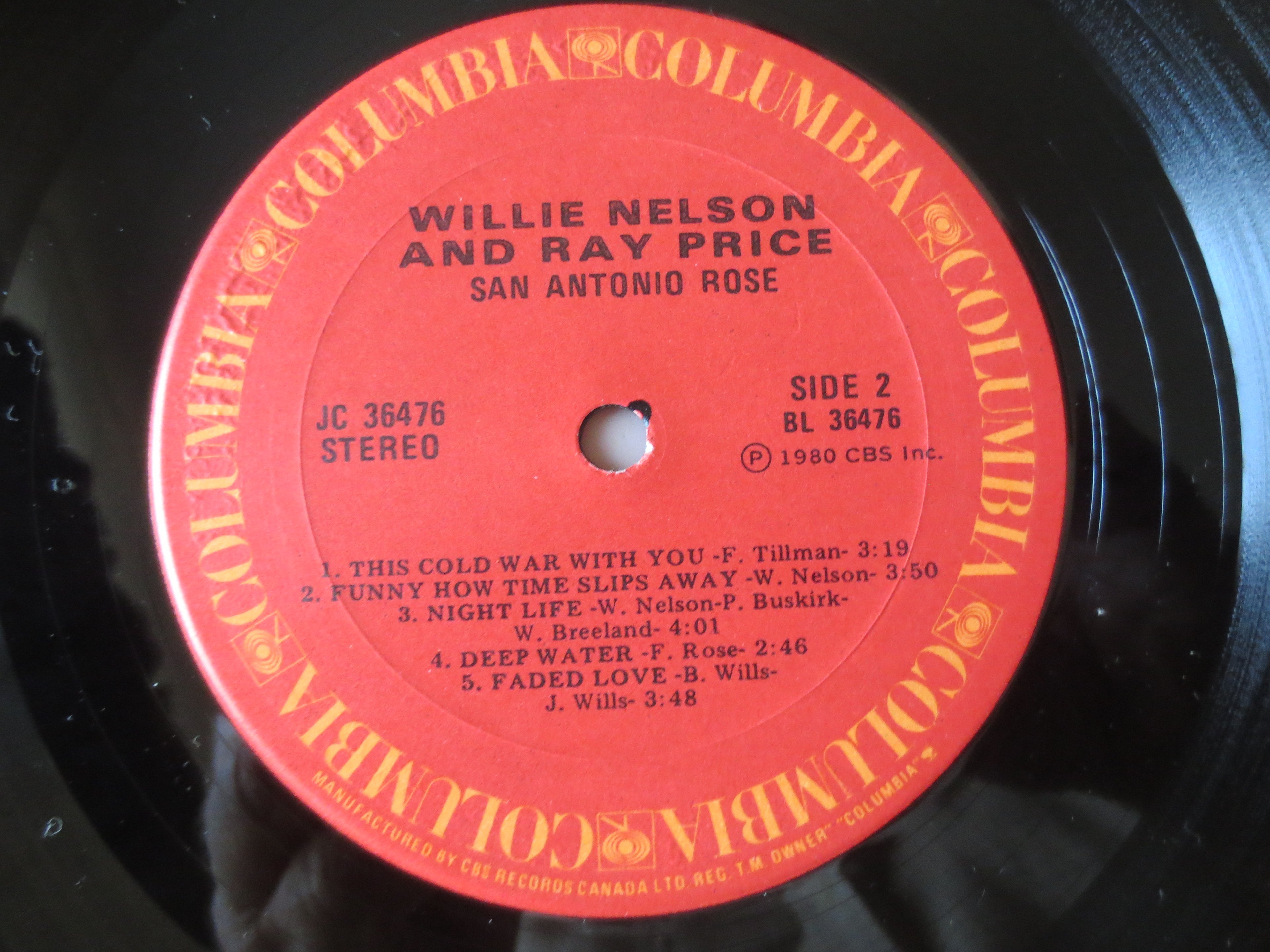 Willie Nelson & Ray Price – San Antonio Rose (1980) Vinyl LP