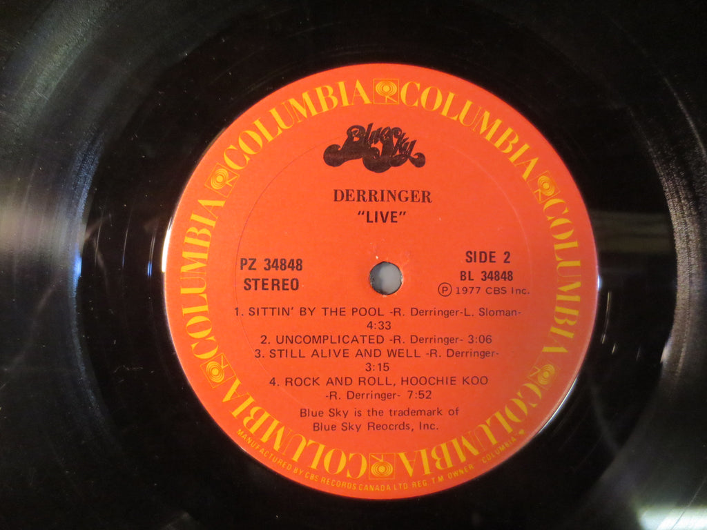 Rick Derringer – Derringer Live (1977) Vinyl LP