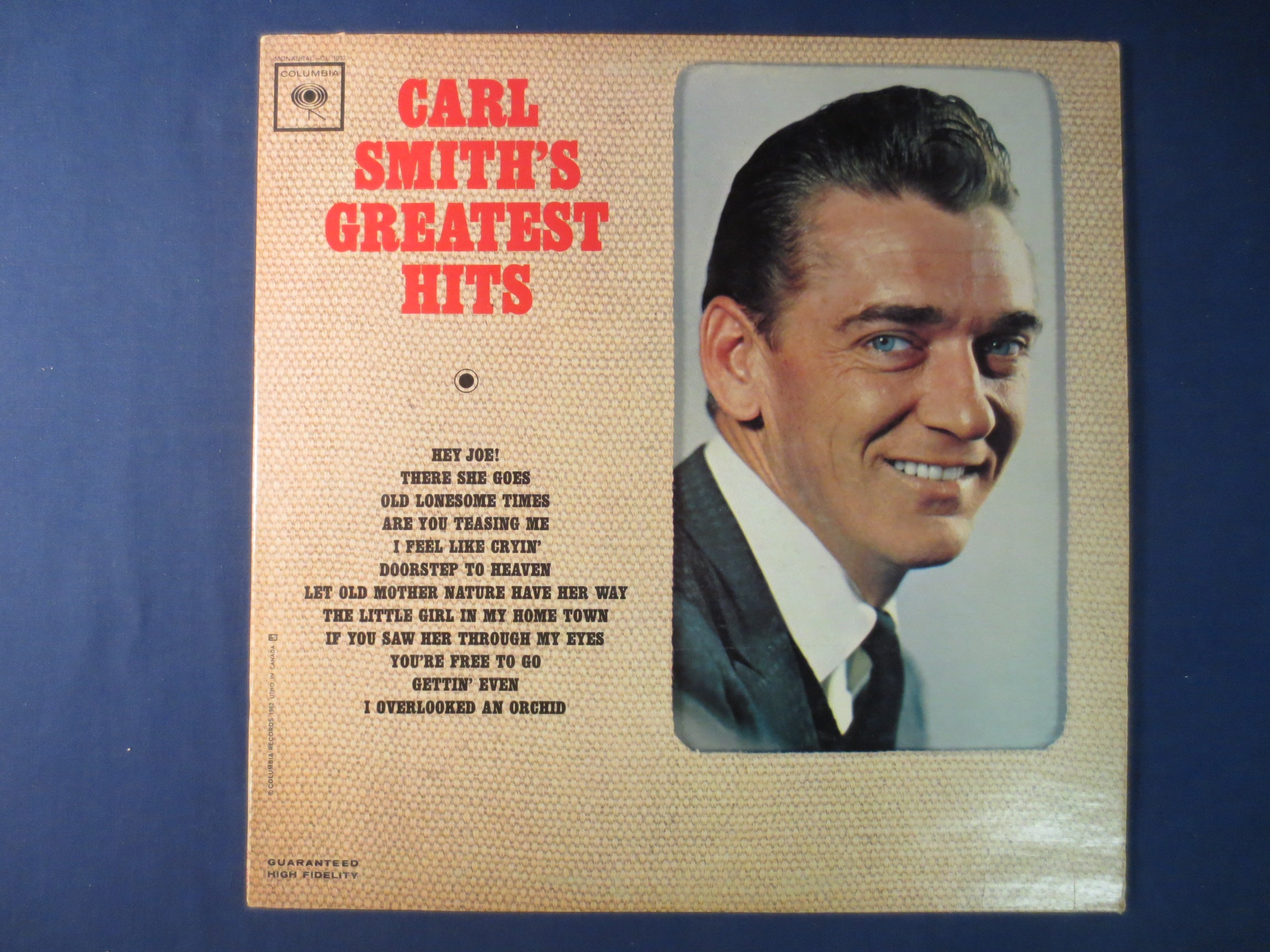 Carl Smith – Greatest Hits (1962) Vinyl LP