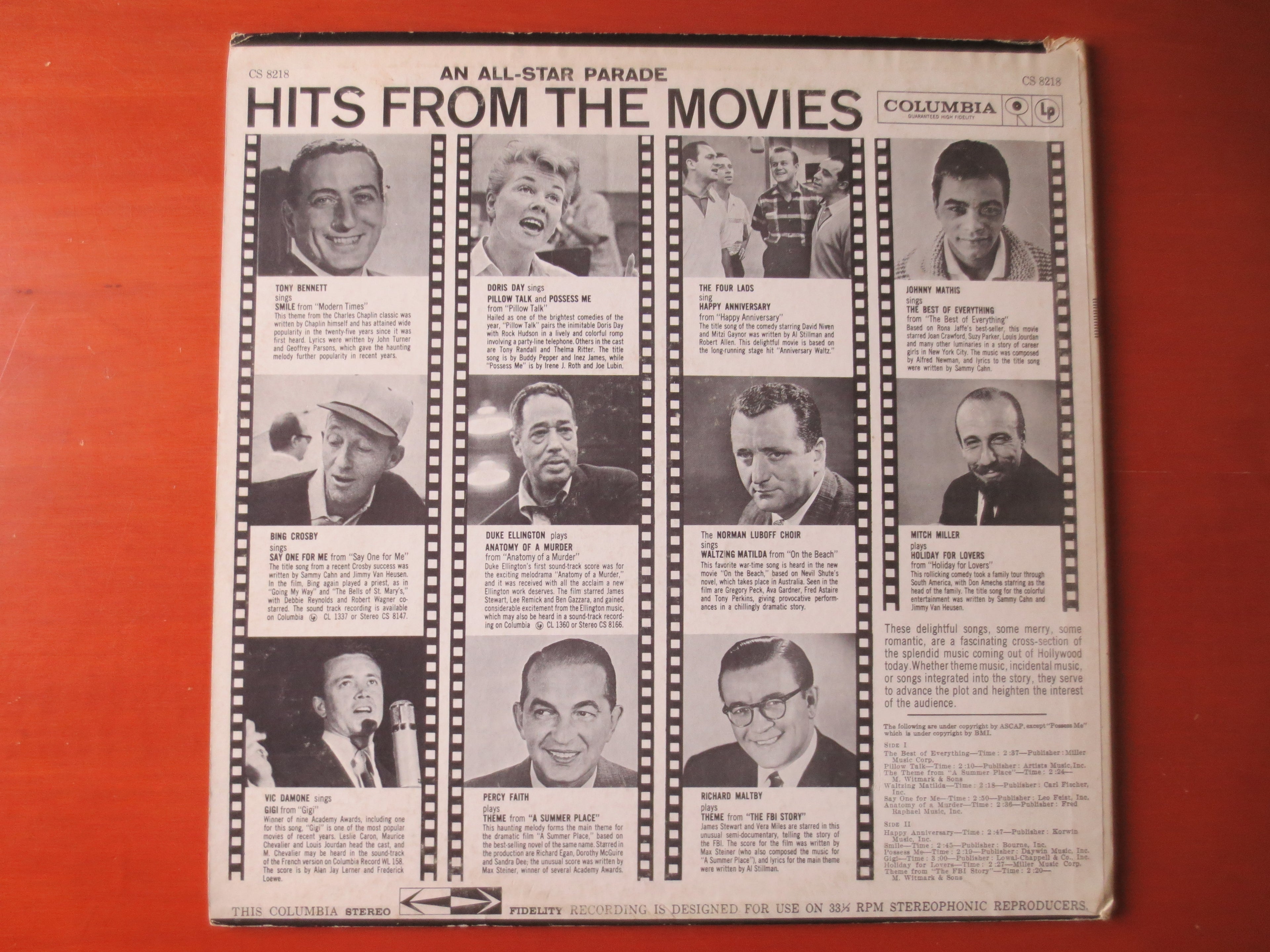 Hits of the Movies – Columbia Records (1959) Vinyl LP
