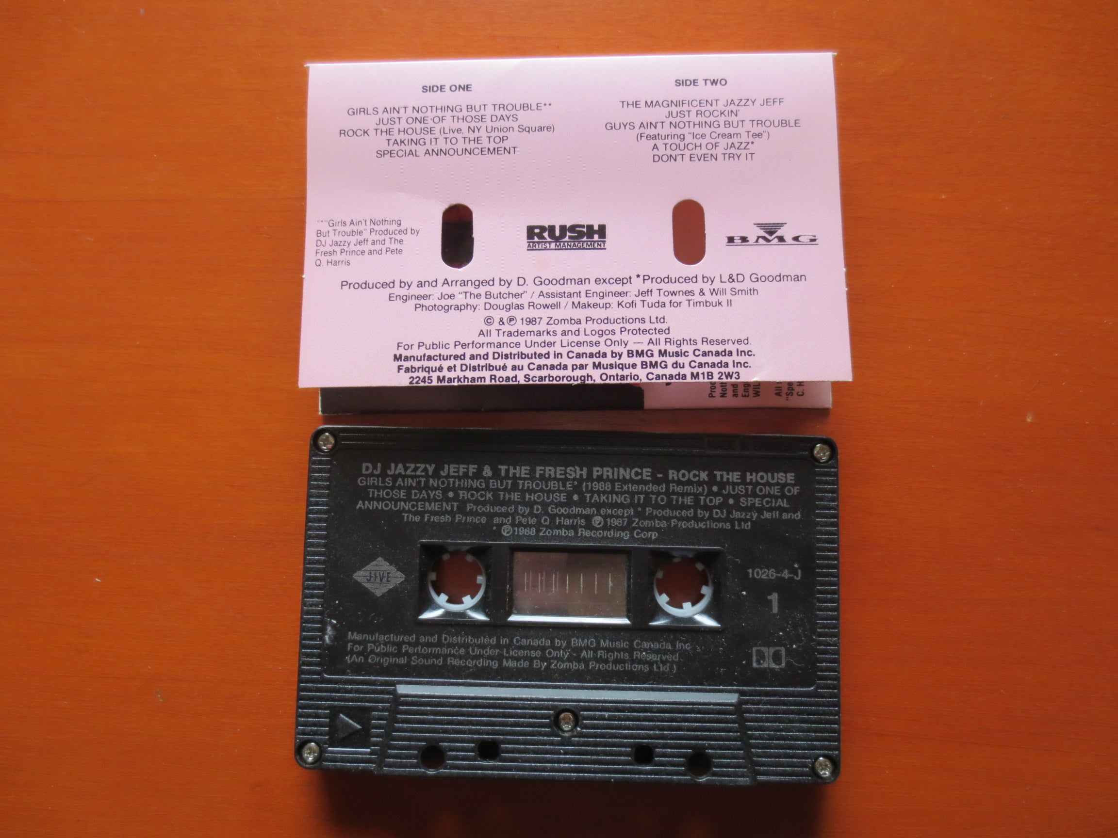 DJ Jazzy Jeff & The Fresh Prince – Rock the House (1987) Cassette