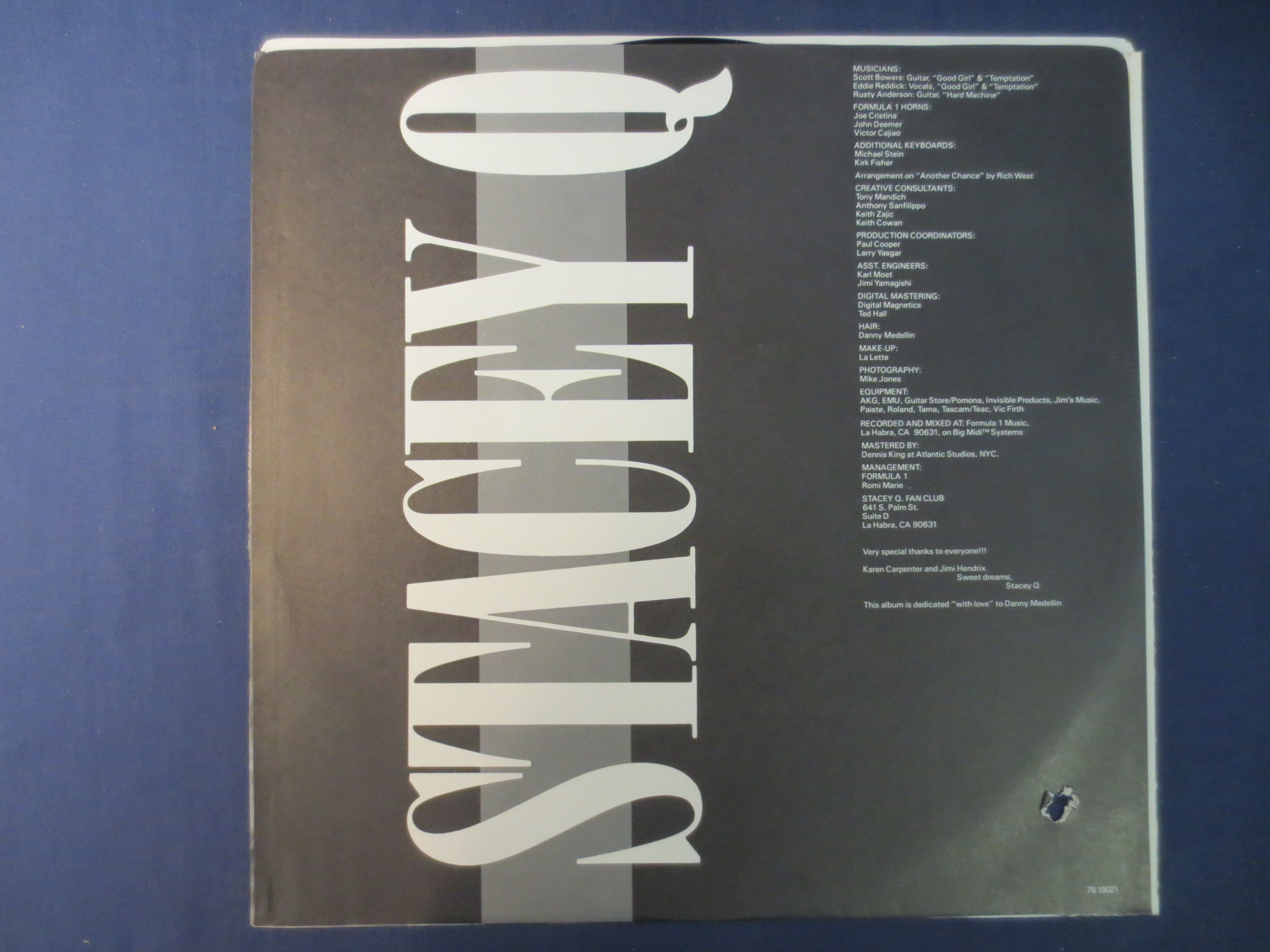 Stacey Q – Hard Machine (1988) Vinyl LP