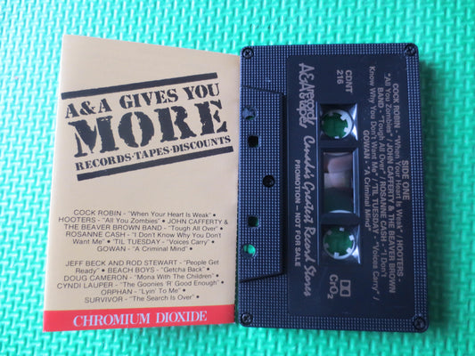 A and A Records, PROMO CASSETTE, PROMO Tape, Promo lp, Rock Cassettes, Rock Tapes, Cassettes, Cbs Records, 1984 Cassette