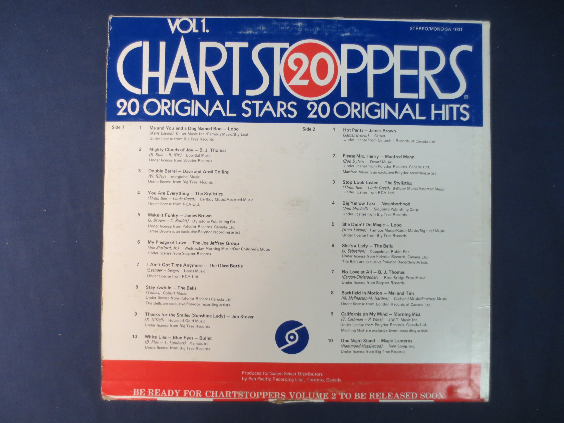20 Chartstoppers – Original Hits (1974) Vinyl LP