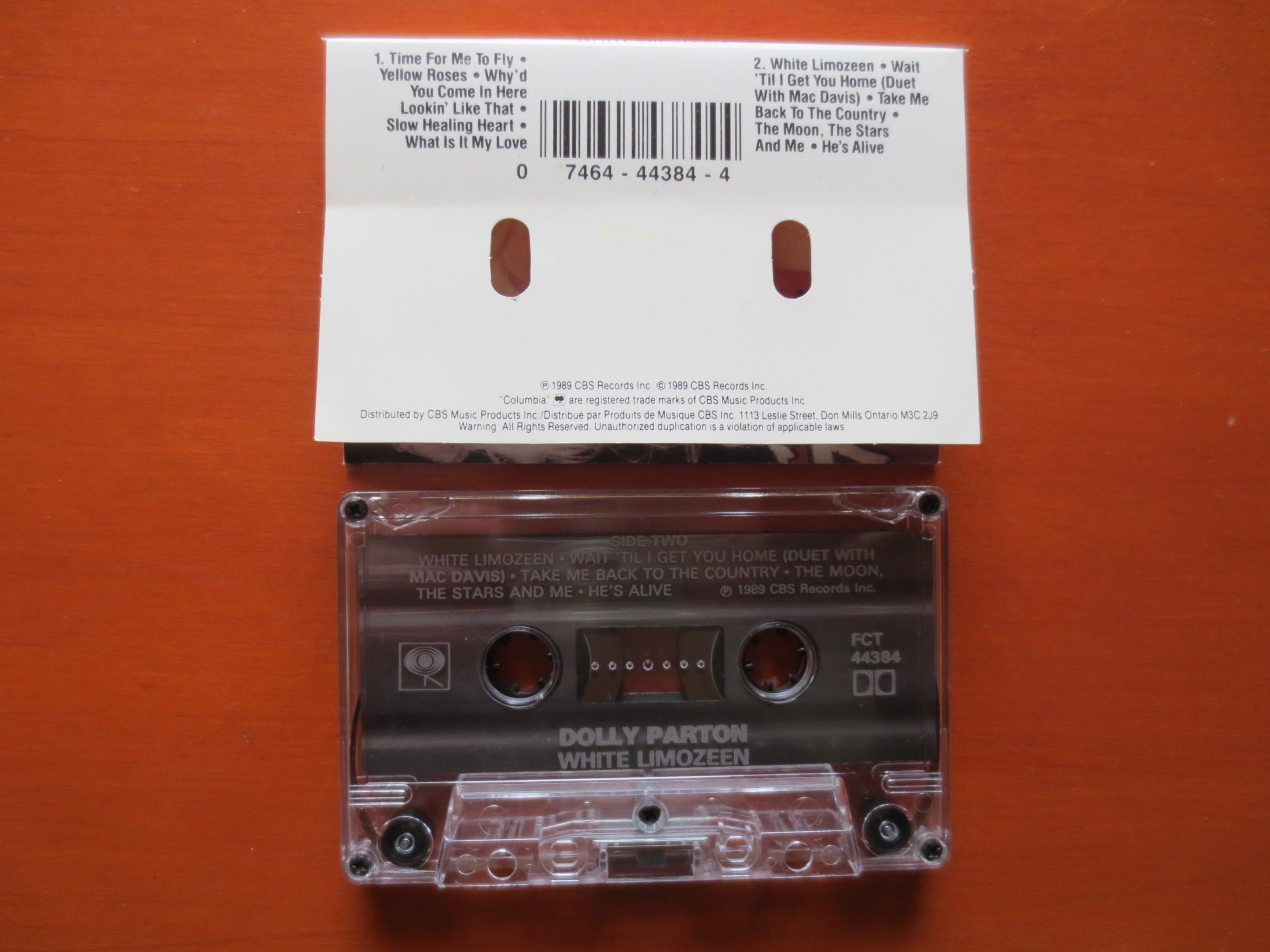 Dolly Parton – White Limozeen (1989) Cassette