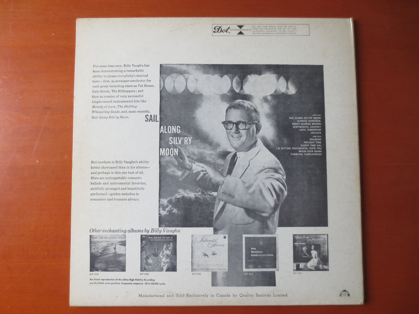 BILLY VAUGHN, SAIL Along, Billy Vaughn Record, Vintage Vinyl, Billy Vaughn Albums, Vinyl Album, Vinyl Lp, lps, 1958 Records