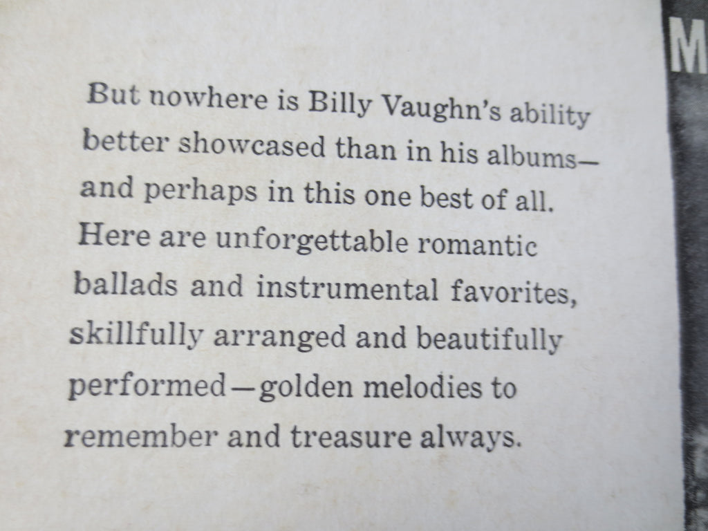 Billy Vaughn – Sail Along Silvery Moon (1958) Vinyl LP