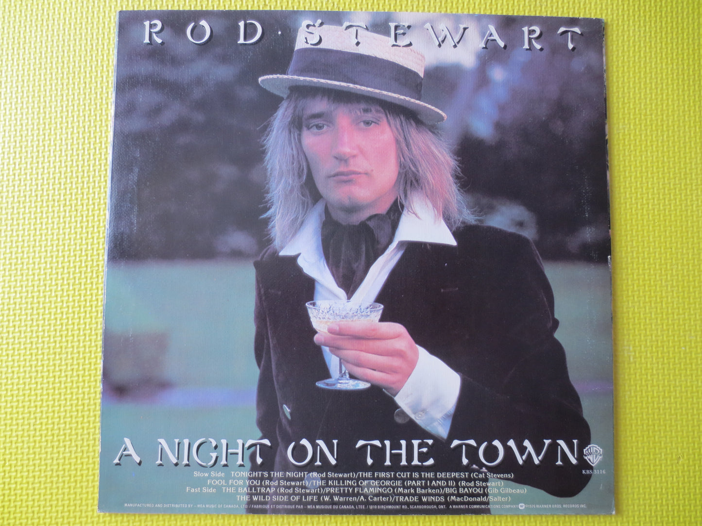 ROD STEWART, A NIGHT On The Town, Rod Stewart Record, Rod Stewart Album, Rod Stewart Lp,  Pop Records, Vinyl, 1976 Records
