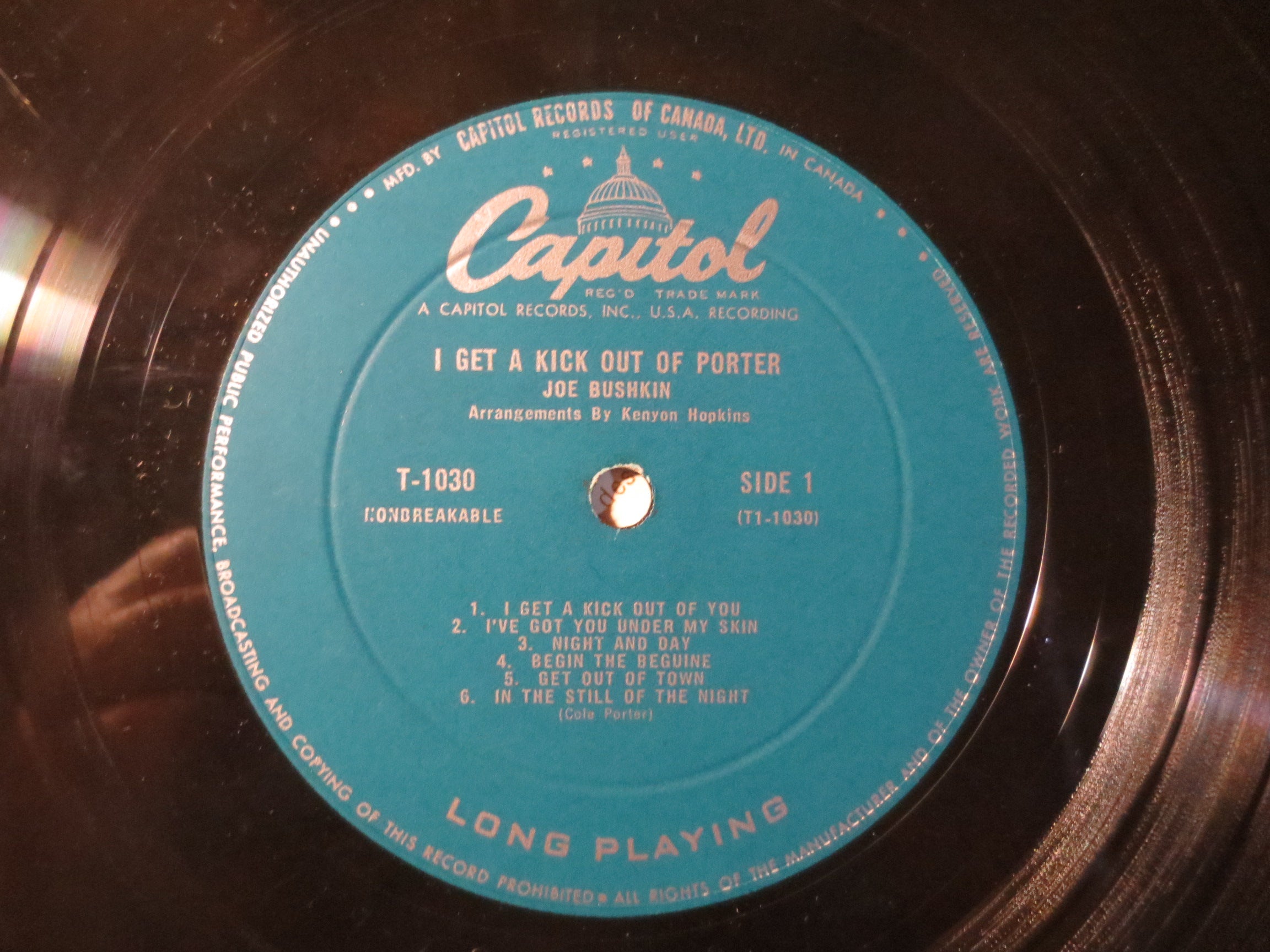Joe Bushkin – I Get a Kick Out of Porter (1958) Vinyl LP