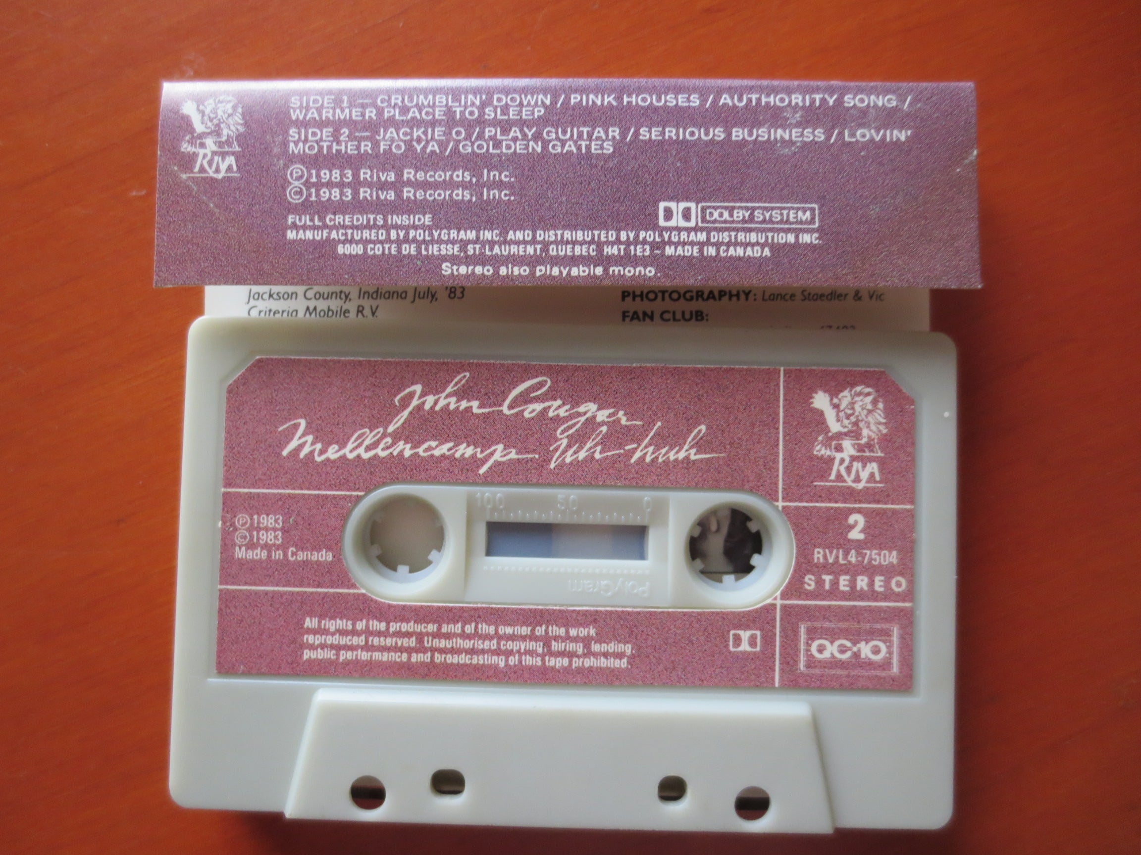 John Cougar Mellencamp – Uh-Huh (1983) Cassette