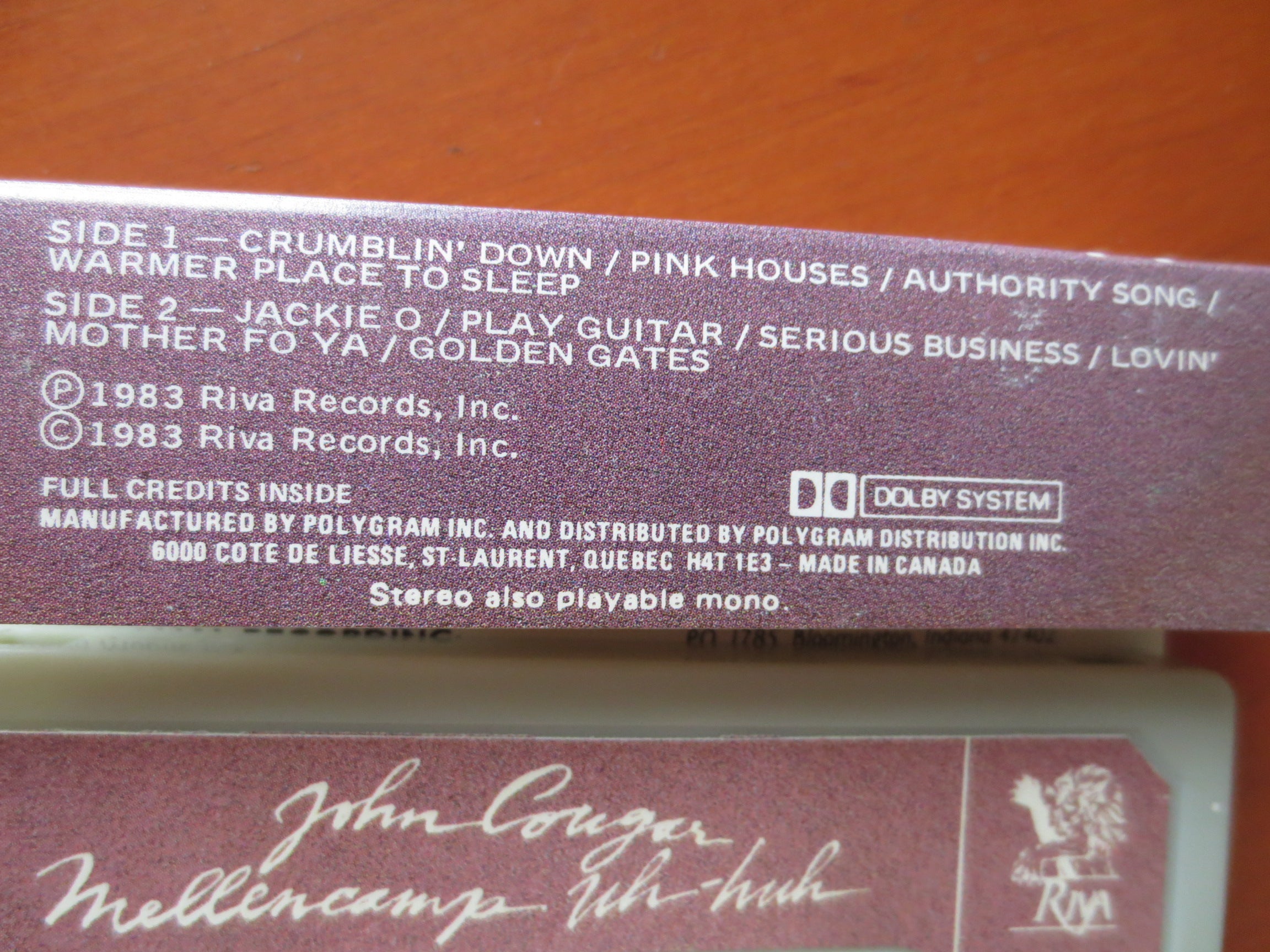 John Cougar Mellencamp – Uh-Huh (1983) Cassette