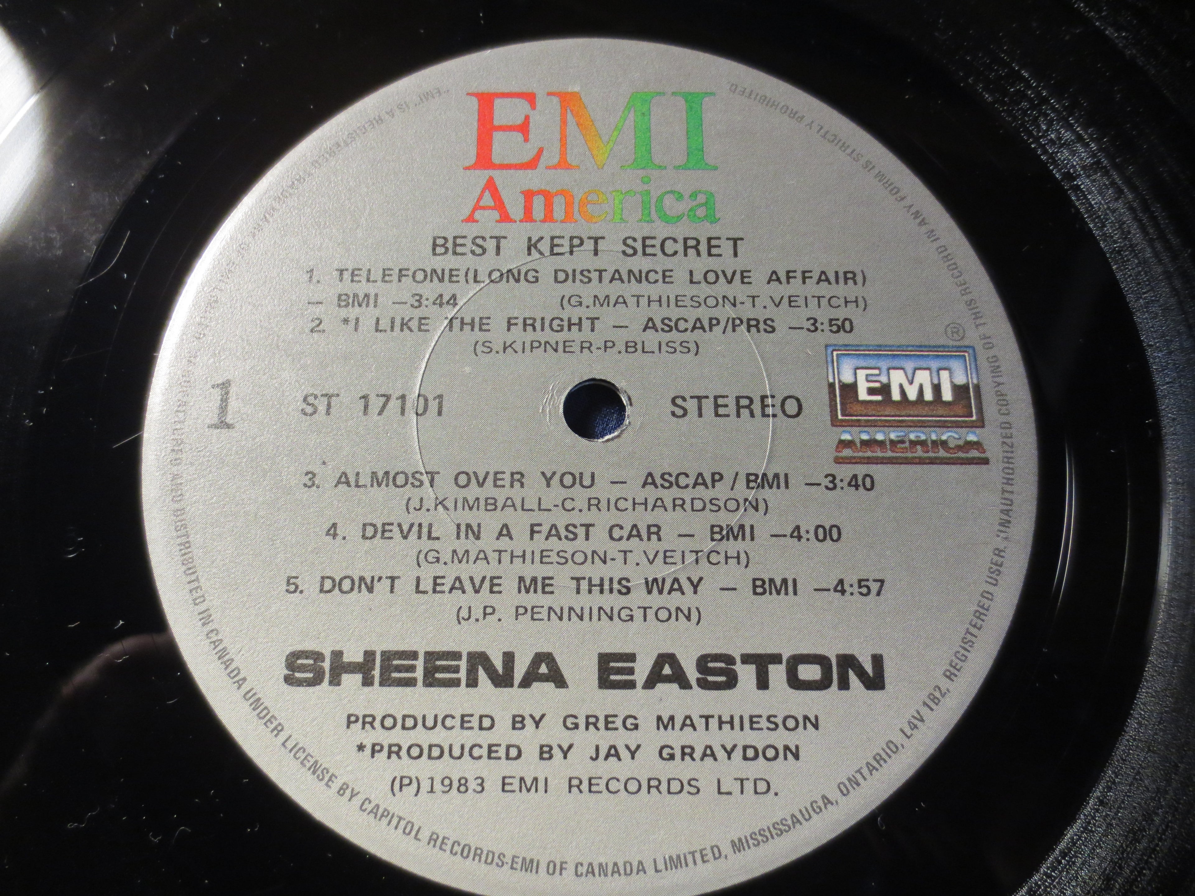 Sheena Easton – Best Kept Secret (1983) Vinyl LP