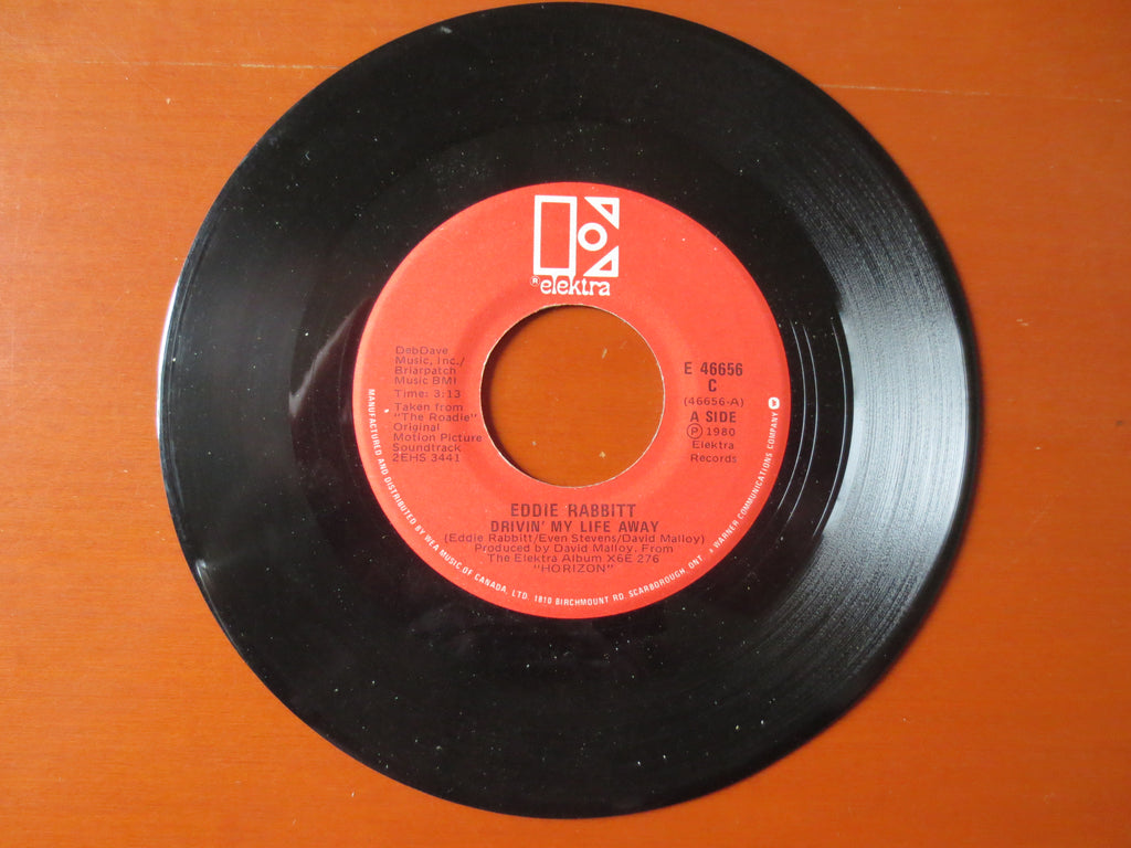 Eddie Rabbitt – Driving My Life Away (1980) 45 RPM Vinyl