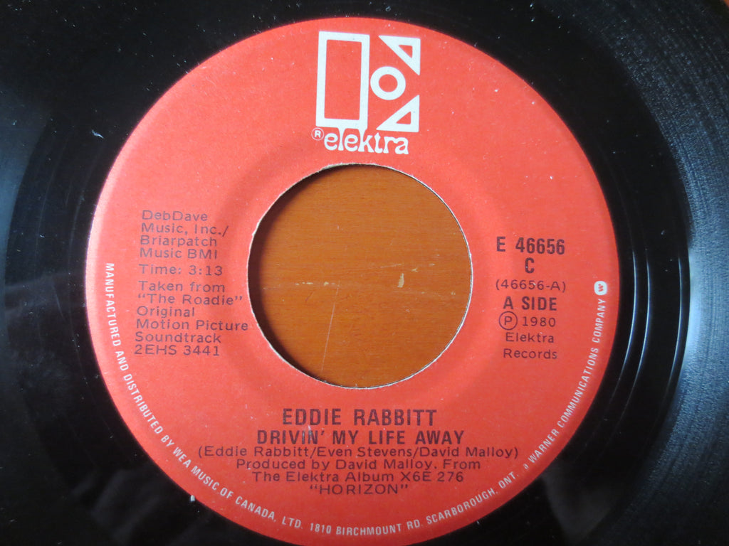 Eddie Rabbitt – Driving My Life Away (1980) 45 RPM Vinyl