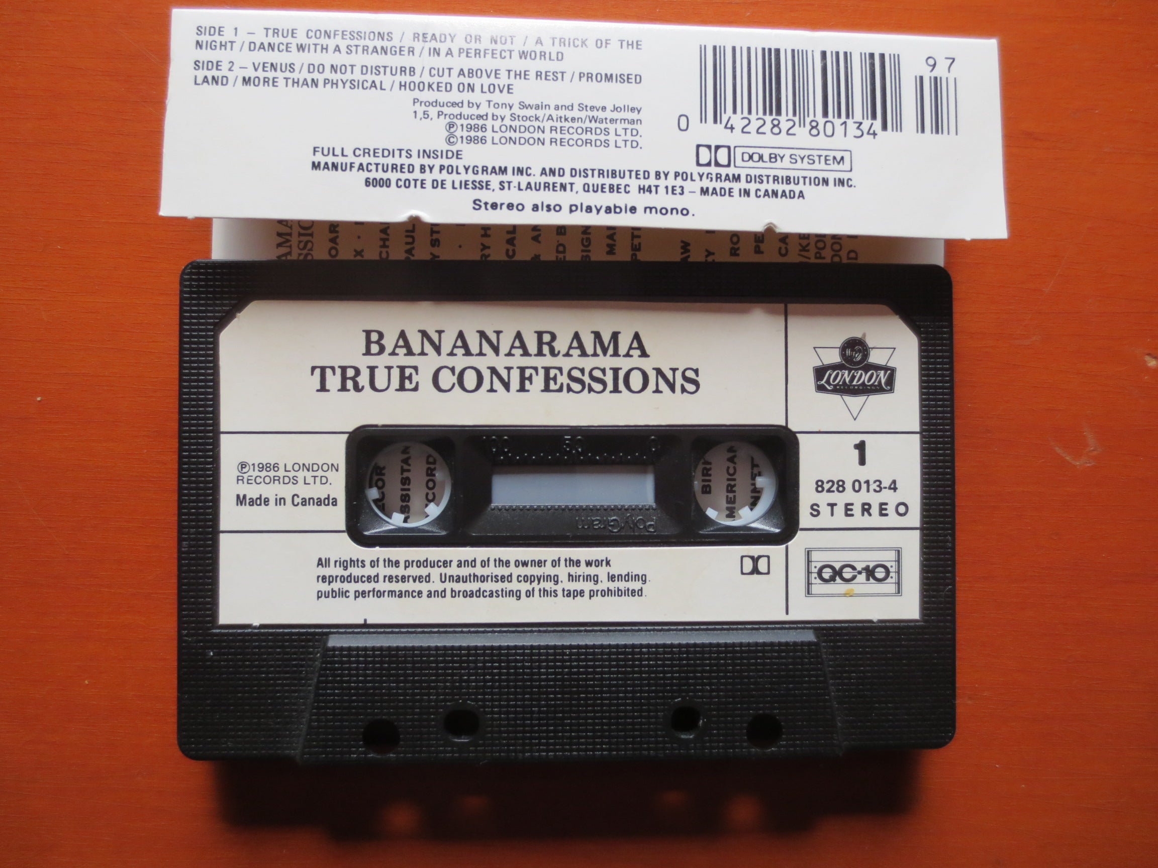 Bananarama – True Confessions (1986) Cassette
