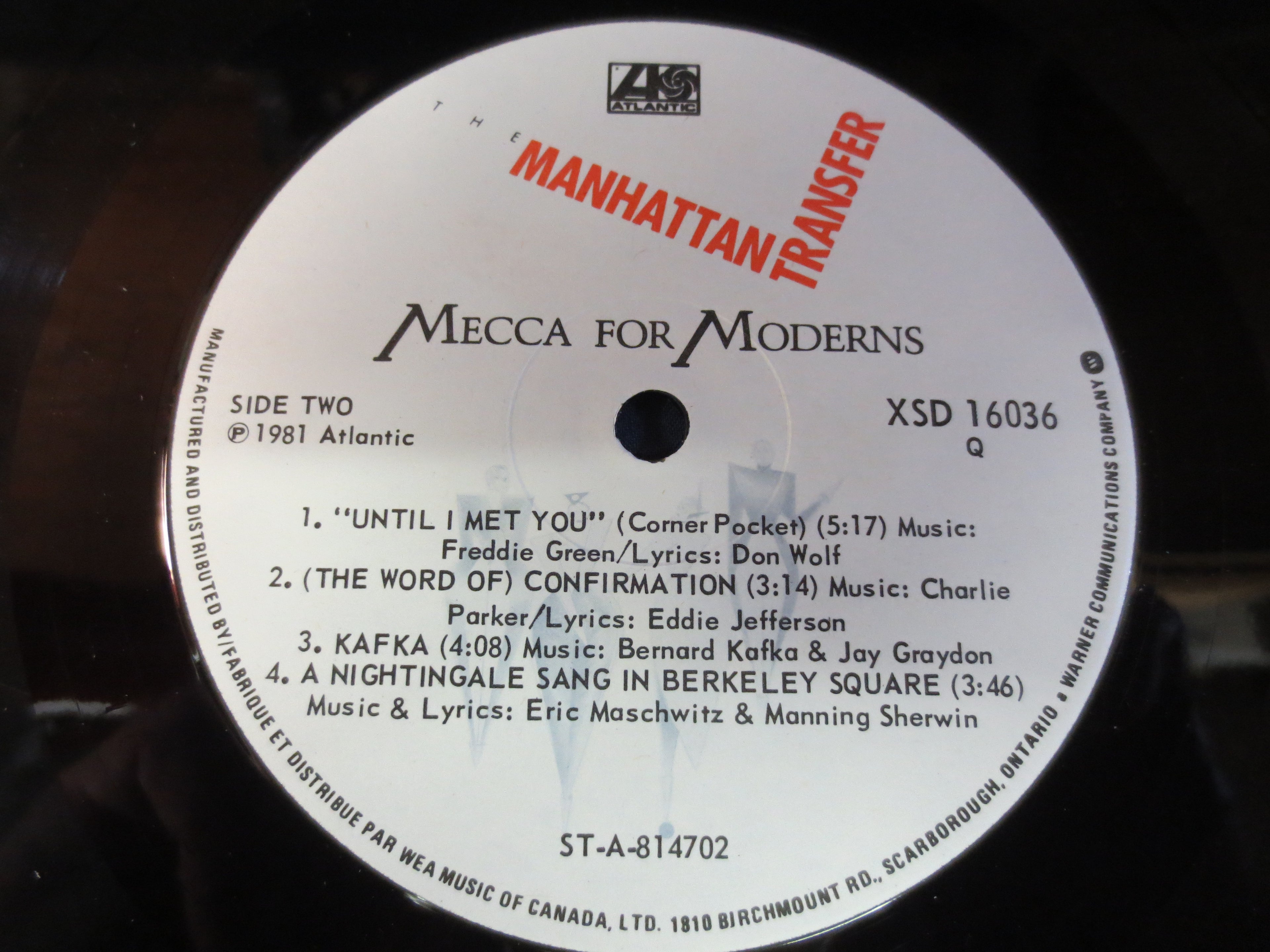 The Manhattan Transfer – Mecca for Moderns (1981) Vinyl LP 001