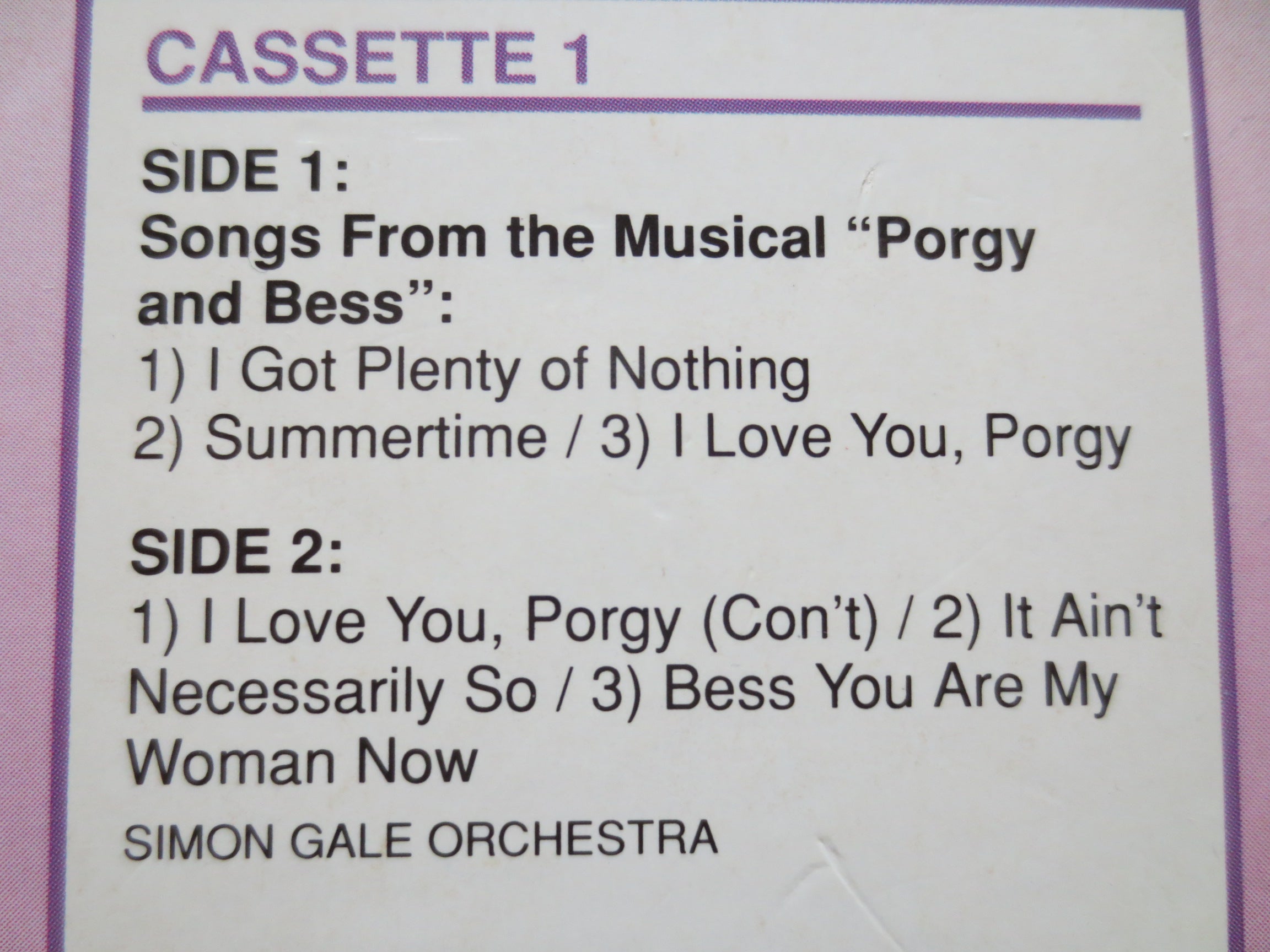 George Gershwin – The Best of Gershwin (ca. 1980s) 2-Cassette Set