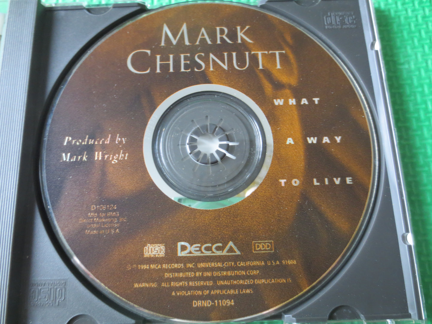 MARK CHESTNUT, What A Way To LIVE, Mark Chestnut Cds, Mark Chestnut Lp, Mark Chestnut Album, Country Cds, 1994 Compact Disc