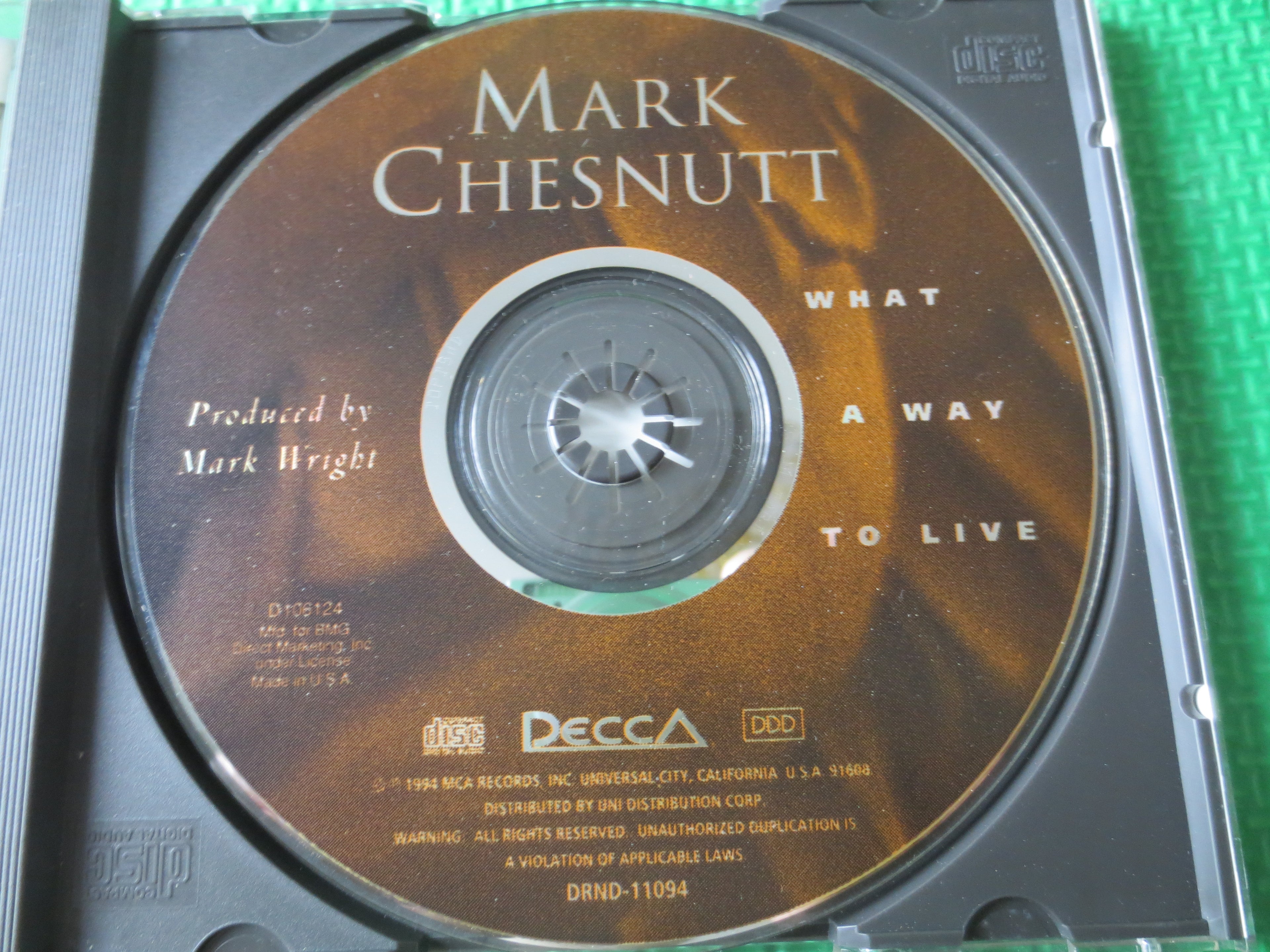 Mark Chesnutt – What a Way to Live (1994) CD