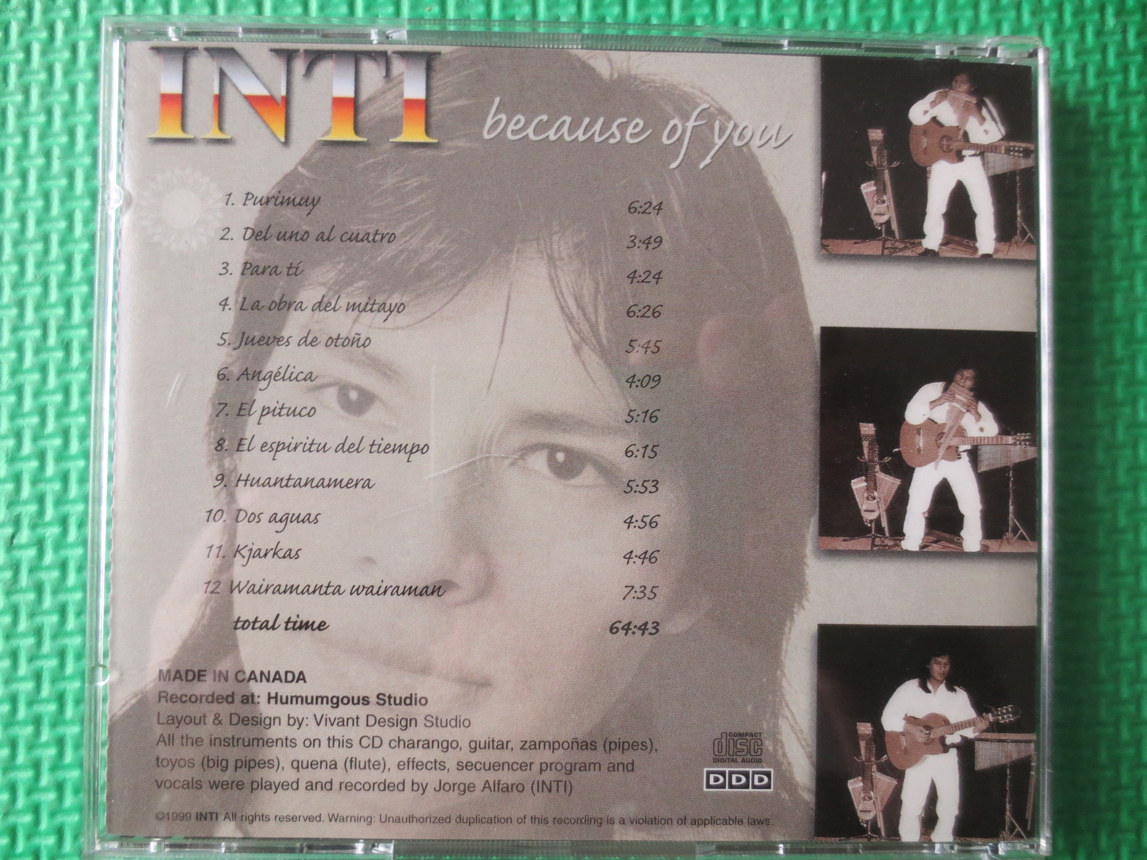 Inti – Because of You (1999) CD
