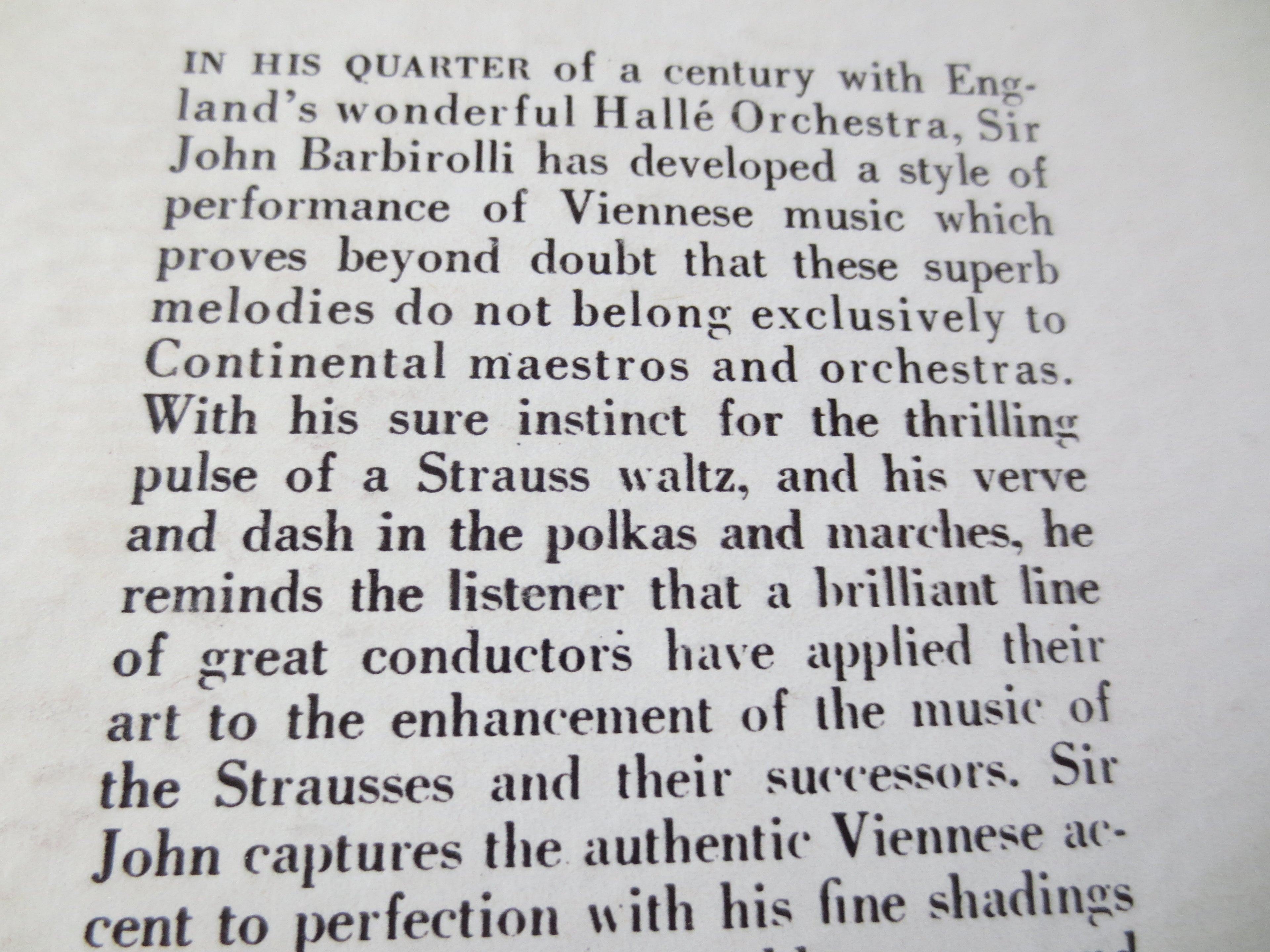 Sir John Barbirolli – The Best of Vienna (1969) Vinyl LP