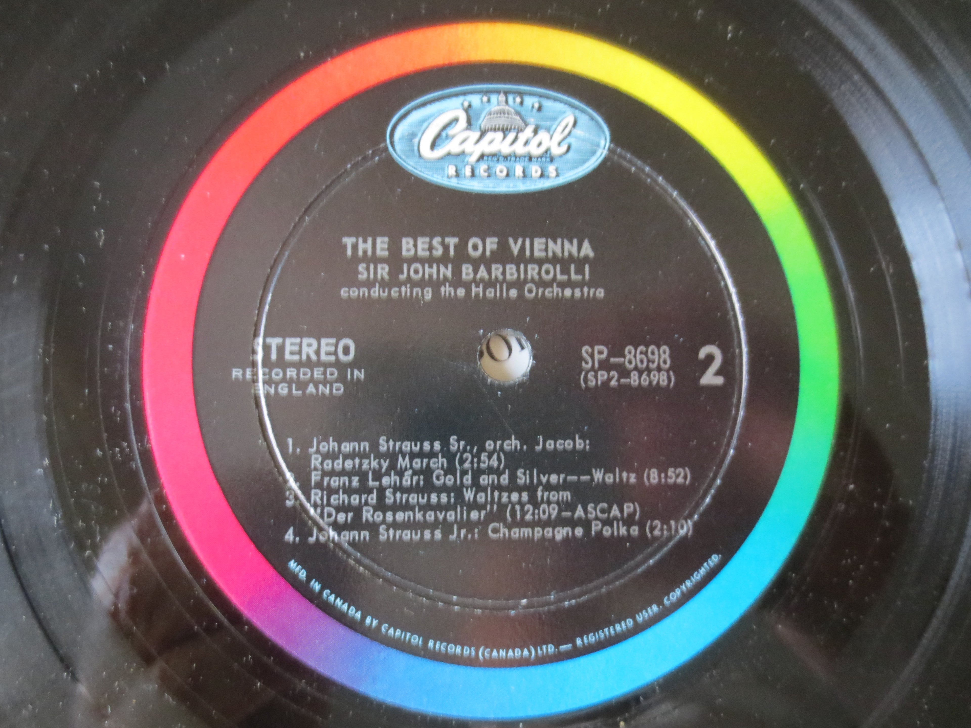 Sir John Barbirolli – The Best of Vienna (1969) Vinyl LP