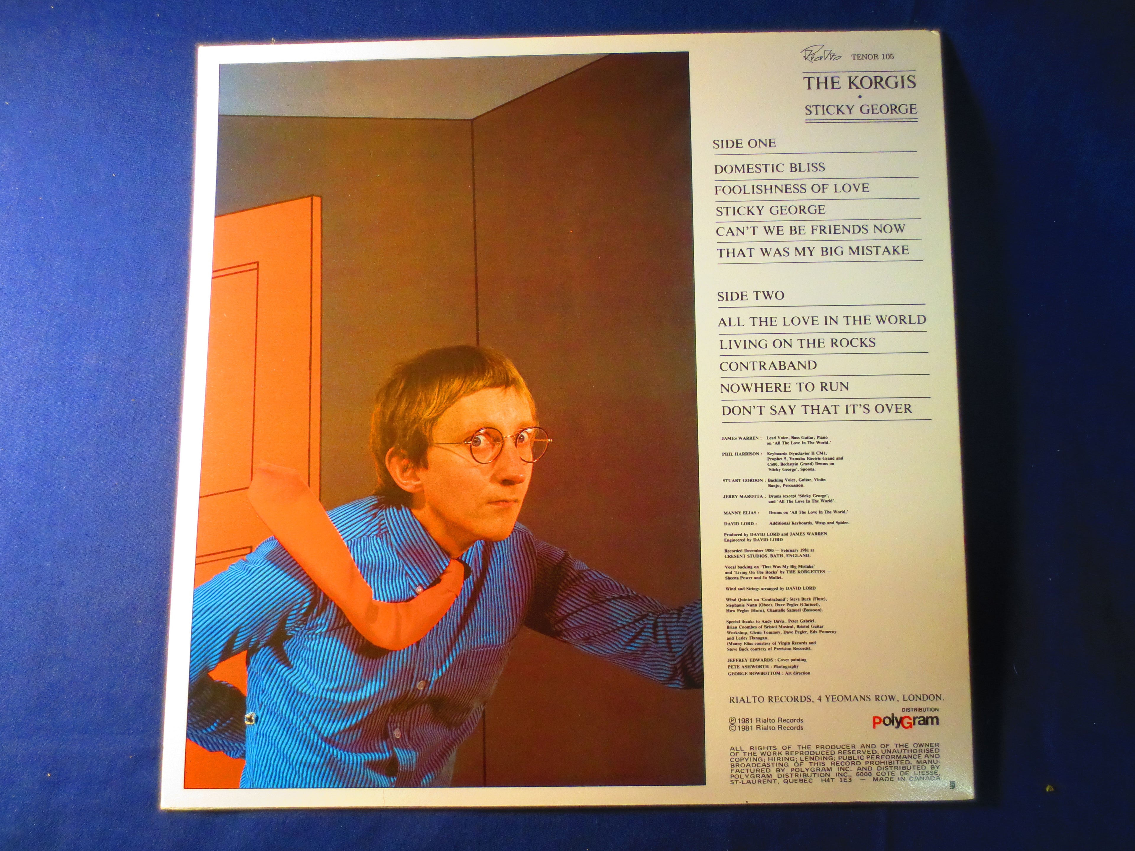 The Korgis – Sticky George (1981) Vinyl LP