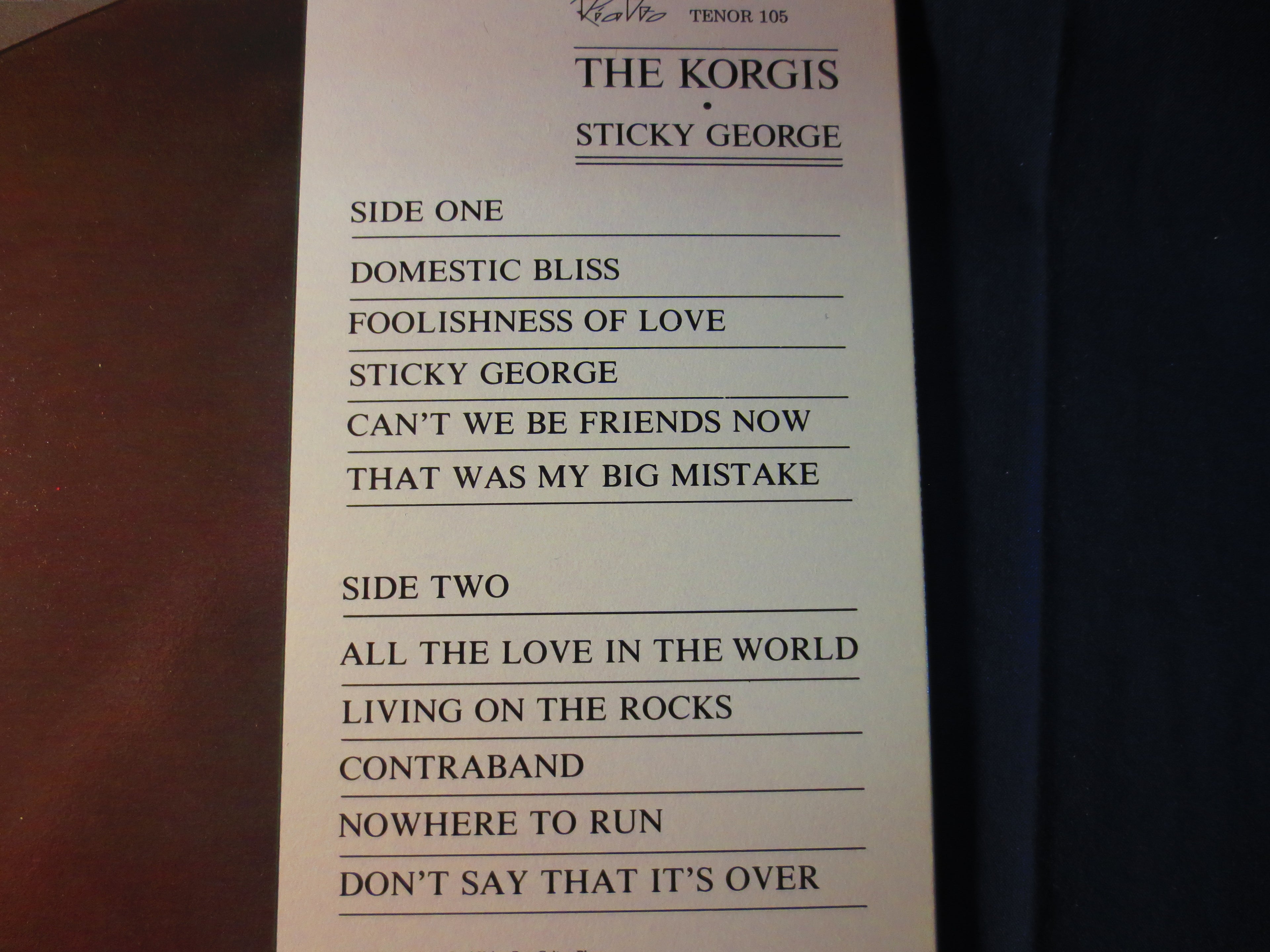 The Korgis – Sticky George (1981) Vinyl LP