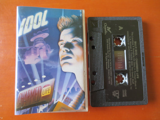 BILLY IDOL, CHARMED Life, Billy Idol Tape, Billy Idol Album, Billy Idol Cassette, Music Tapes, Cassette, Tape, Rock Cassette