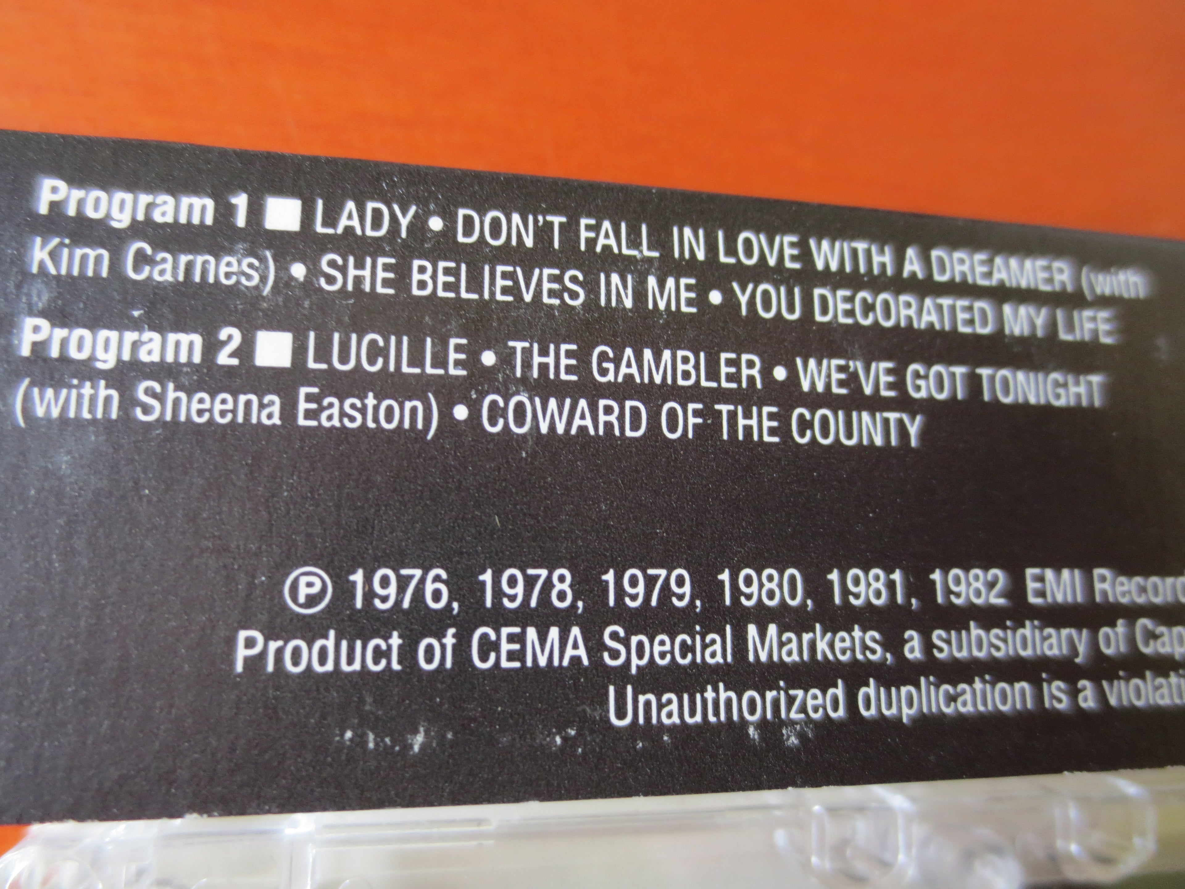 Kenny Rogers – The Best of Kenny Rogers (1991) Cassette