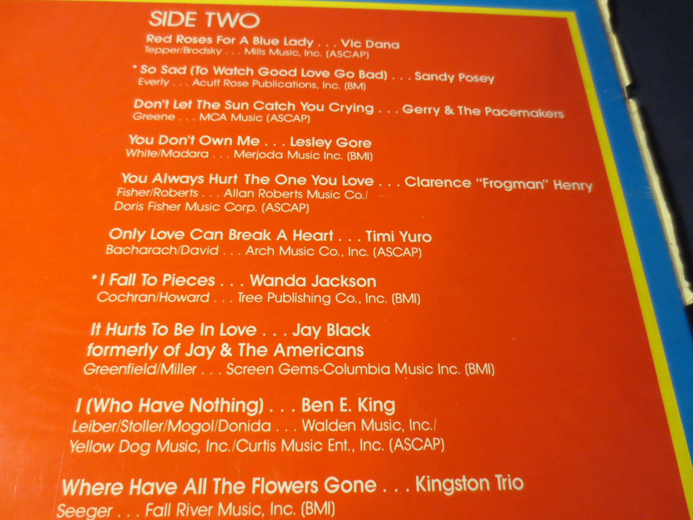 Super Sobbers Volume 1 – K-Tel (1983) Vinyl LP