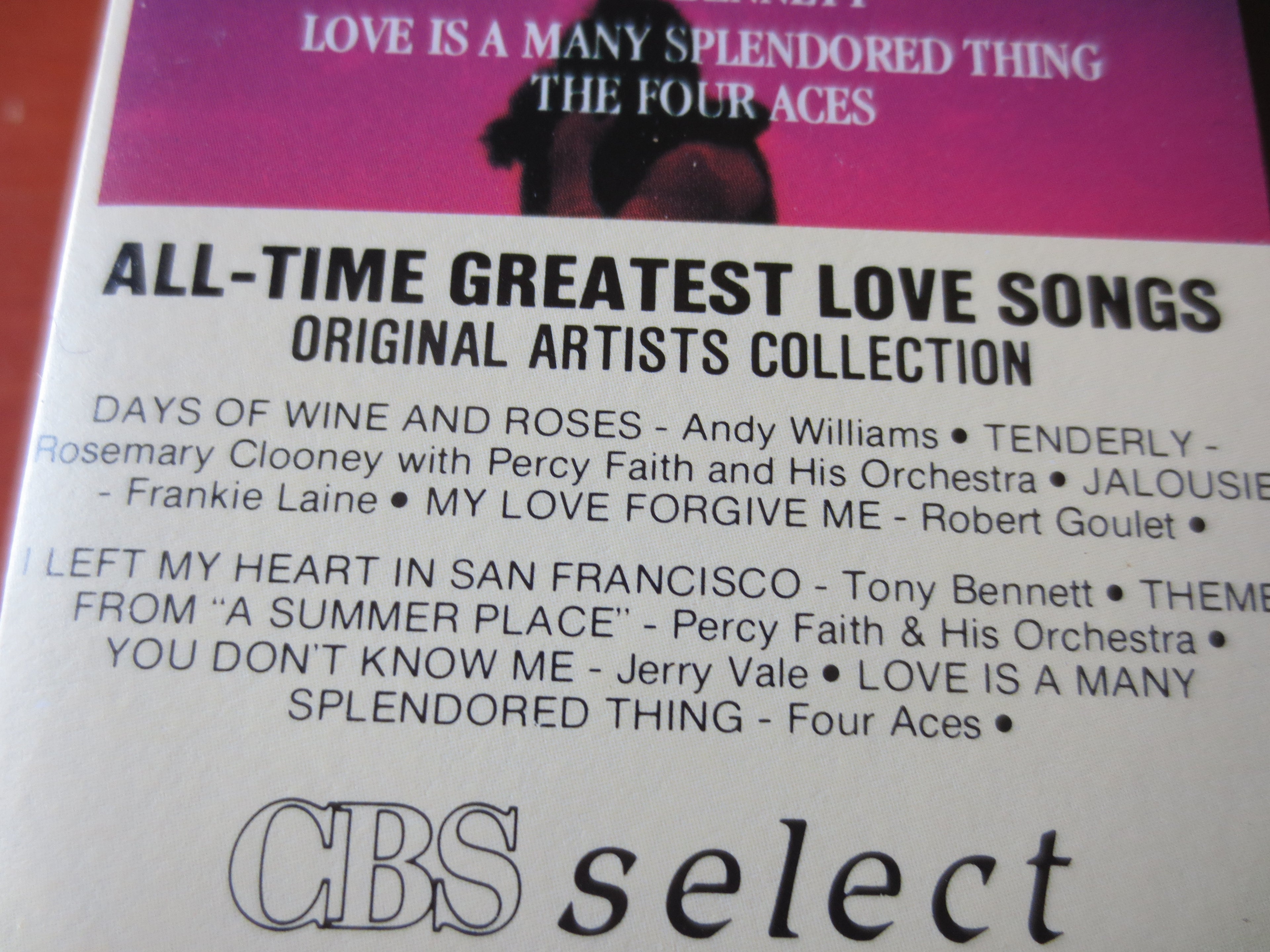 All-Time Greatest Love Songs (1982) Cassette