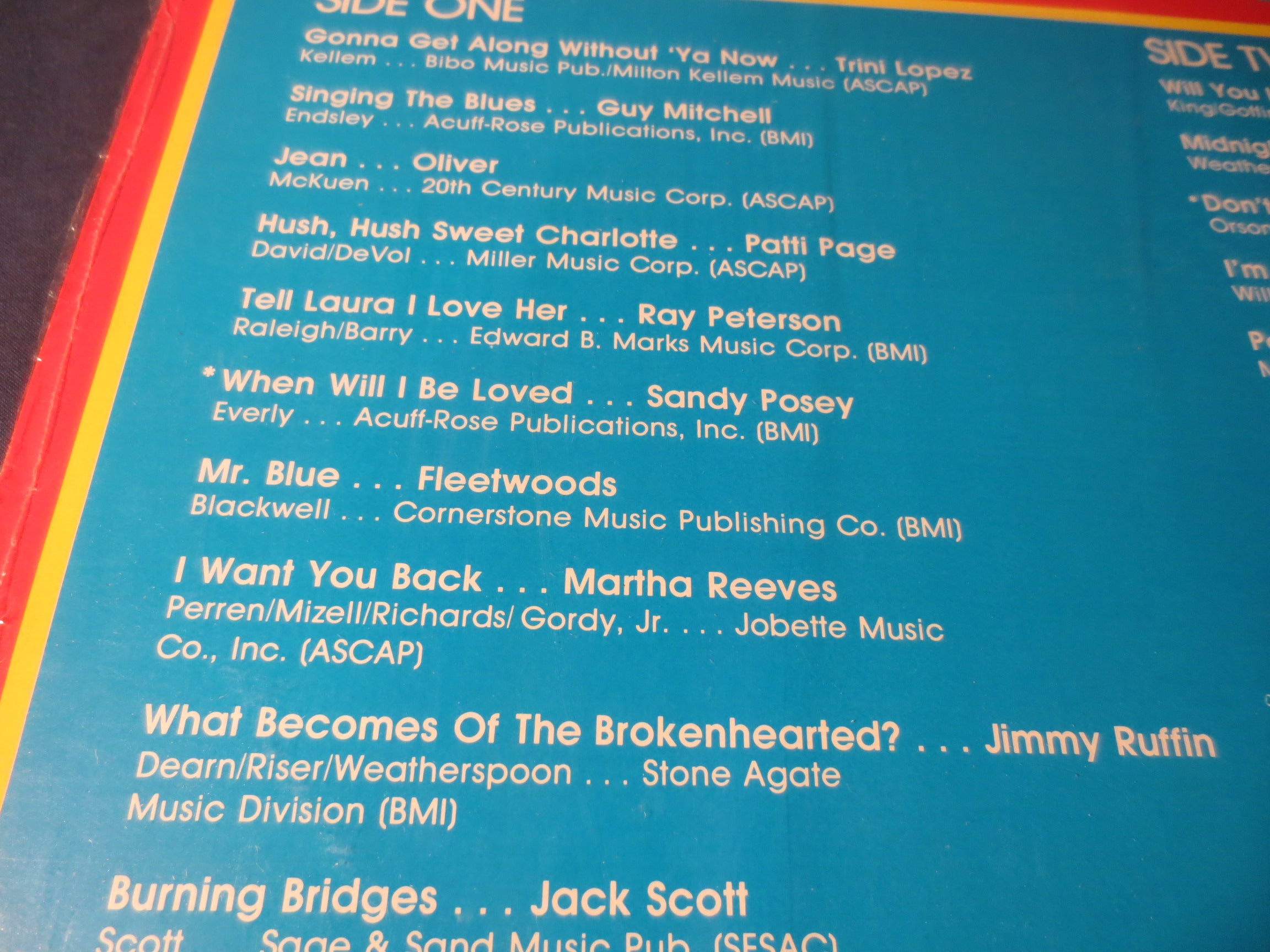 Super Sobbers Volume 2 – K-Tel (1983) Vinyl LP