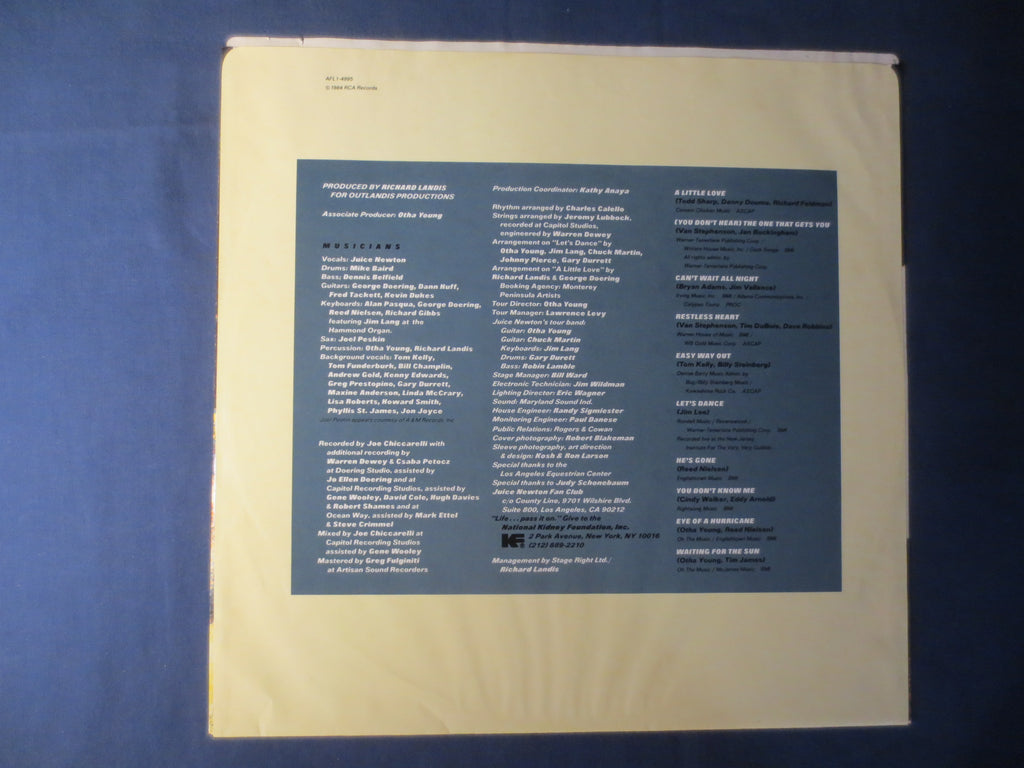 Juice Newton – Can't Wait All Night (1984) Vinyl LP