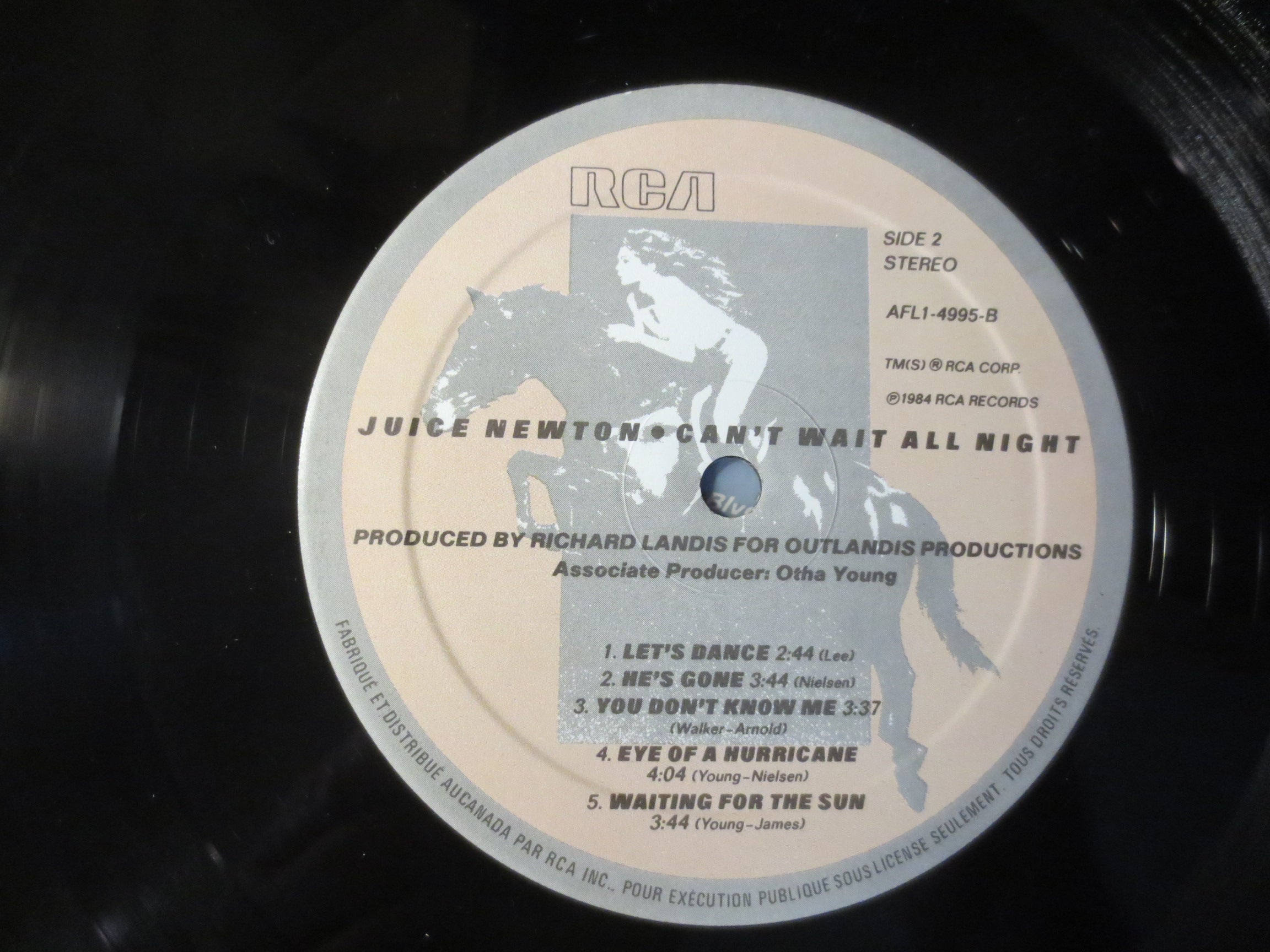 Juice Newton – Can't Wait All Night (1984) Vinyl LP