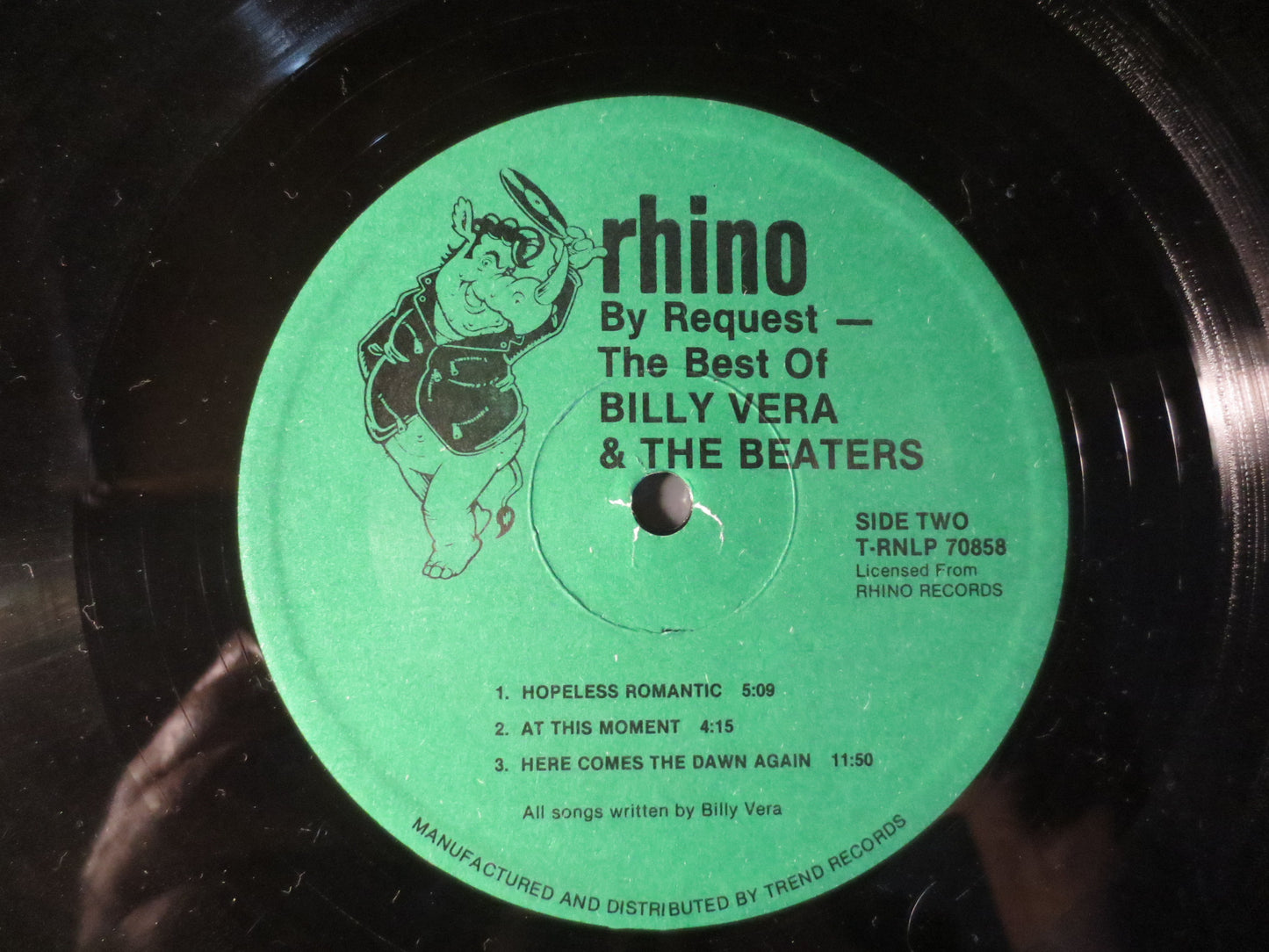 BILLY VERA, and the BEATERS, By Request, Pop Records, Vintage Vinyl, Record Vinyl, Records, Vinyl Records, Lp, 1986 Records