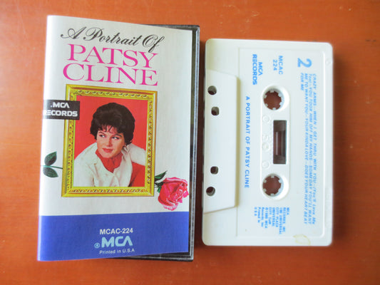 PATSY CLINE Tape, A PORTRAIT of, Tape, Patsy Cline Album, Patsy Cline Music, Tape Cassette, Country Cassette, 1971 Cassette