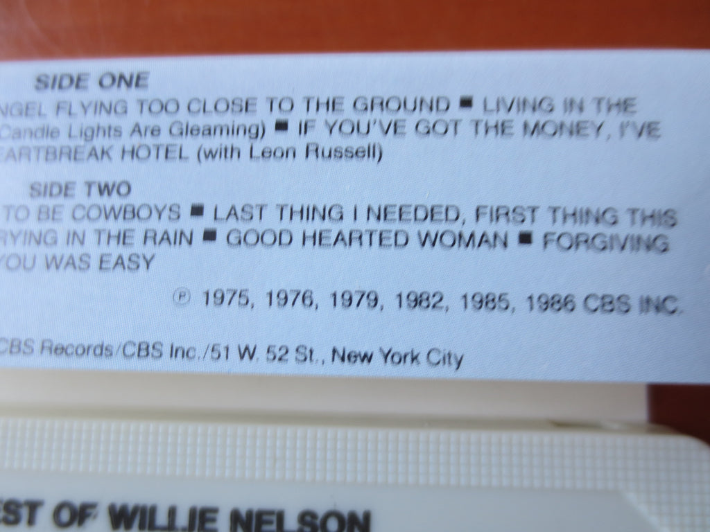 Willie Nelson – The Best of Willie Nelson (1986) Cassette