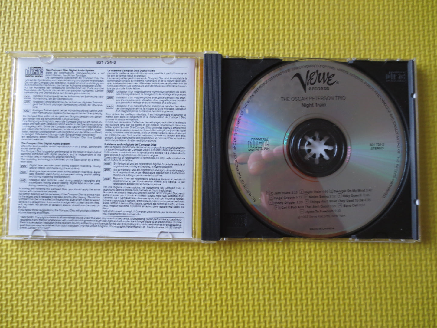 OSCAR PETERSON, JAZZ, Night Train, Jazz Cd, Jazz Compact Disc, Jazz Album, Cd Jazz, Classic Jazz Cd, Oscar Peterson Cd, 1993 Compact Discs