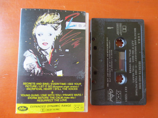 LUBA, SECRETS And SINS, Luba Tape, Luba Album, Tape Cassette, Luba Cassette, Music Cassette, Vintage Tapes, Cassette Music