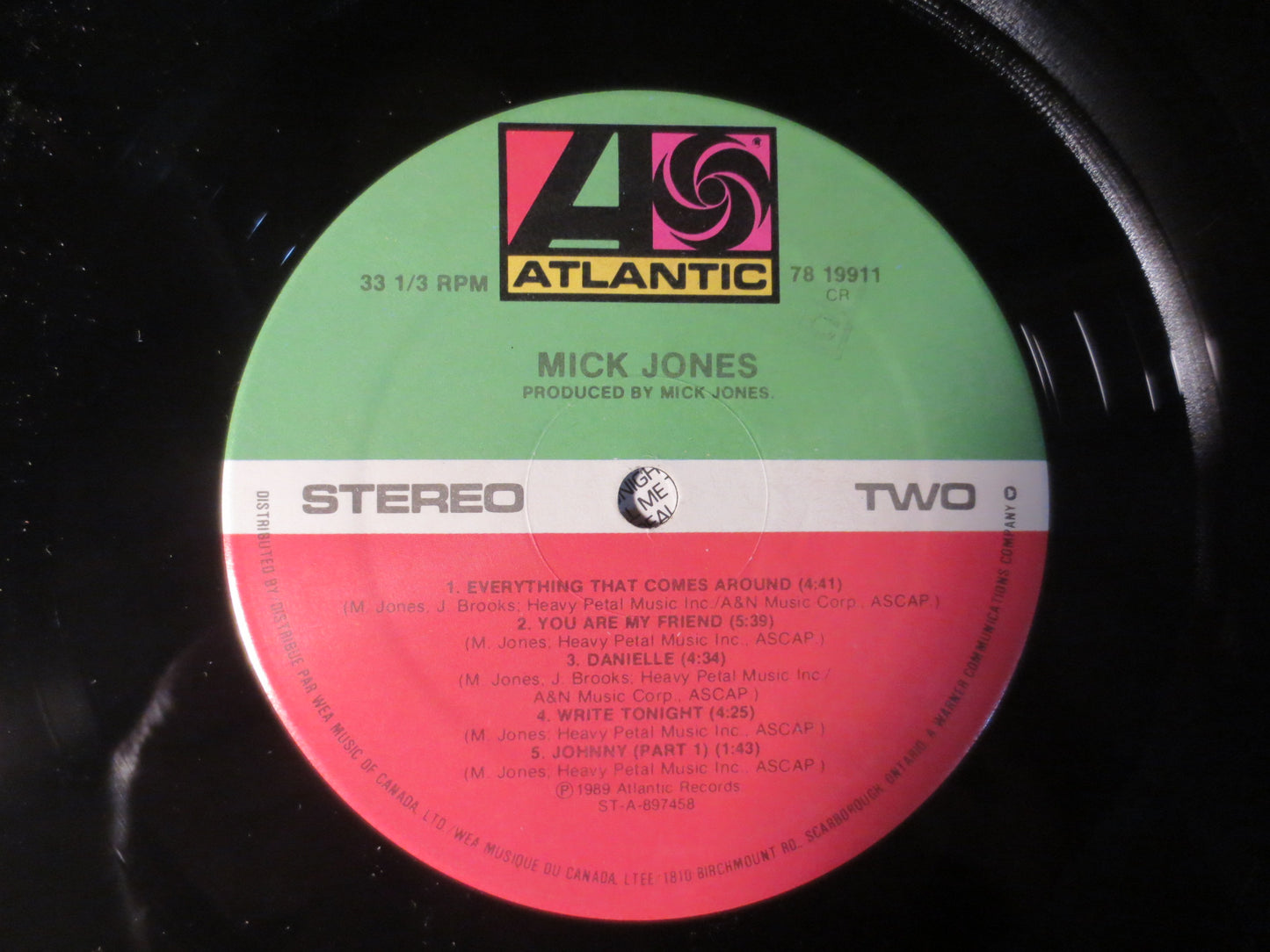 MICK JONES, Debut Record, FOREIGNER Records, Rock Record, Vintage Vinyl, Record Vinyl, Records, Vinyl Records, 1989 Records