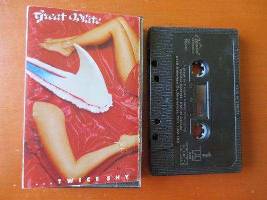 GREAT WHITE Tape, TWICE Shy, Great White Album, Great White Music, Tape Cassette, Rock Cassette, Vintage Tape, 1989 Cassette