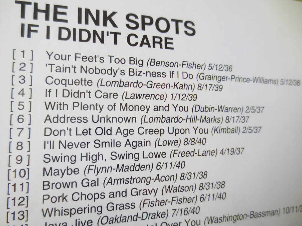 The Ink Spots – If I Didn't Care (1999) CD